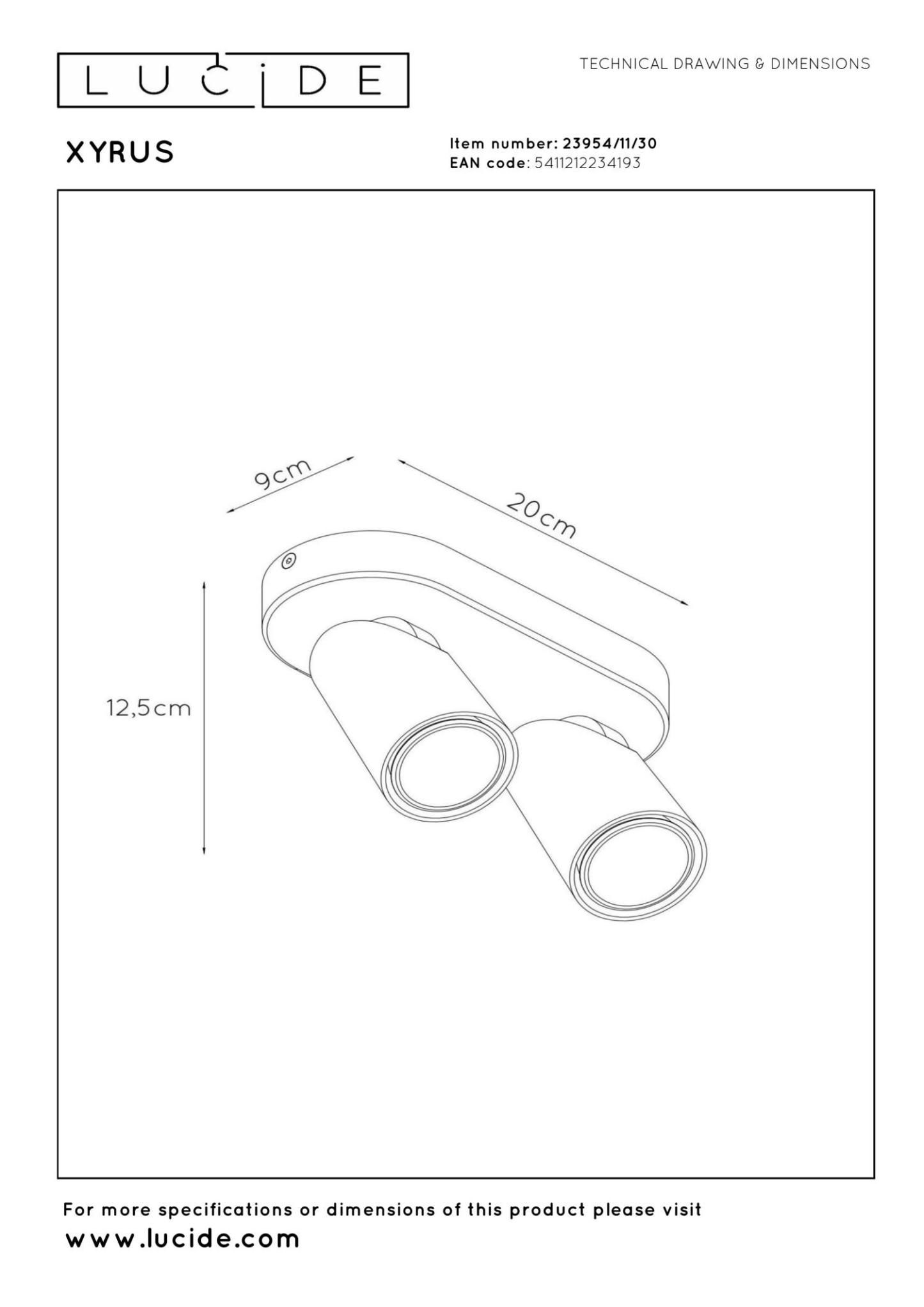 Xyrus Ceiling Lights - Matt Black