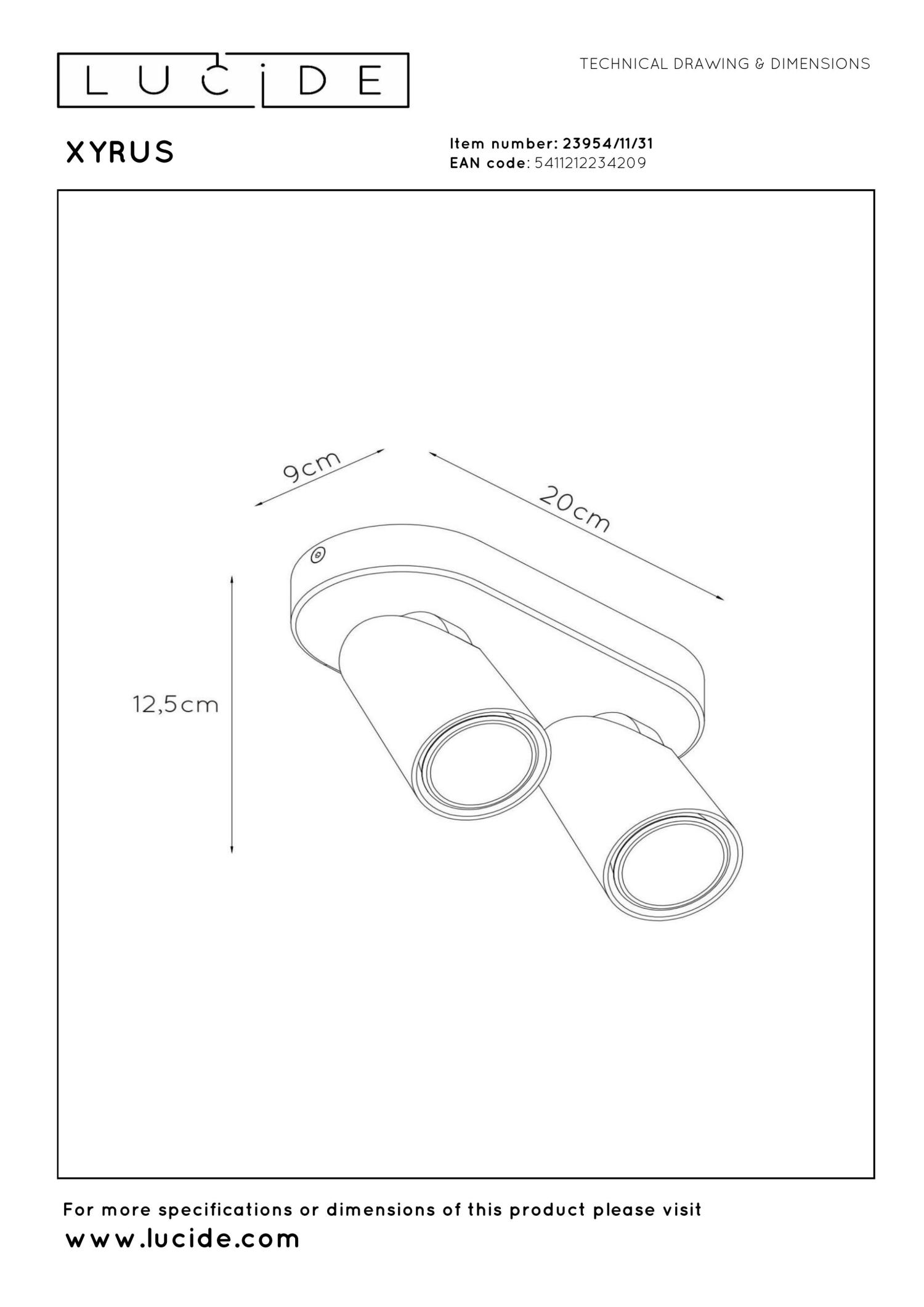 Xyrus Ceiling Lights - Matt Black