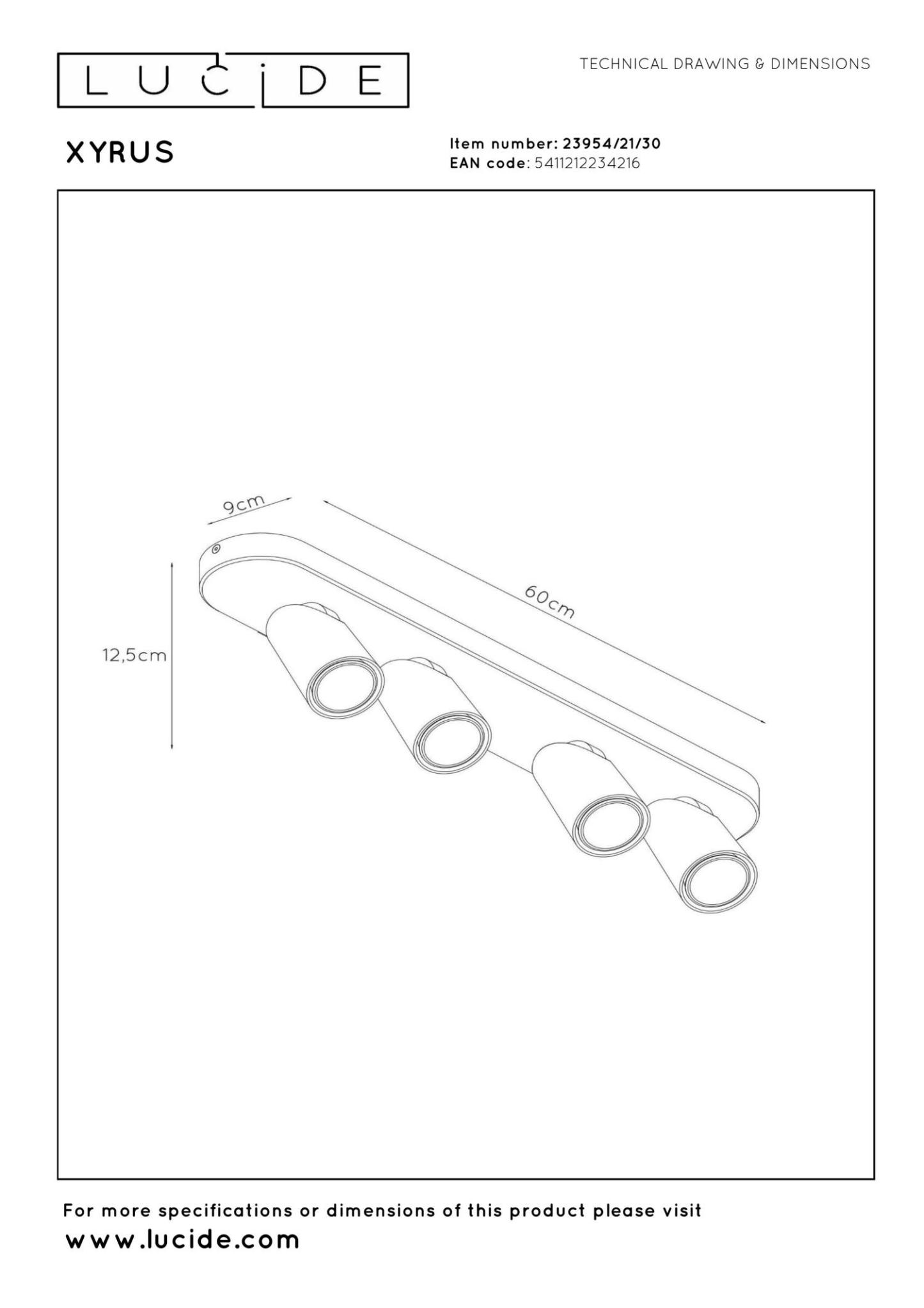 Xyrus Ceiling Lights - Matt Black