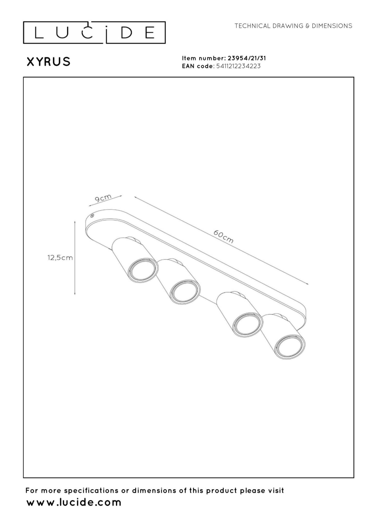 Xyrus Ceiling Lights - Matt Black