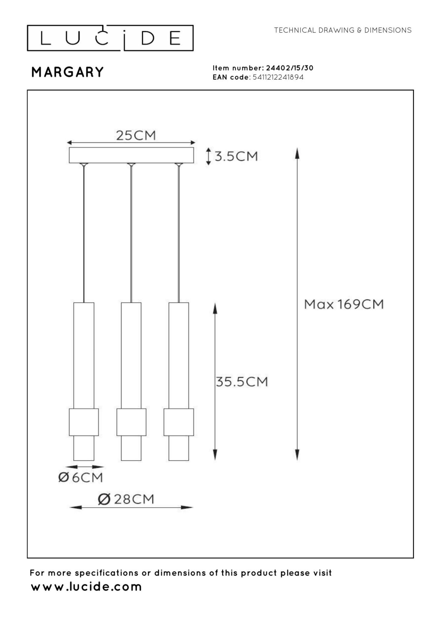 Margary Ceiling Lights - Matt Black