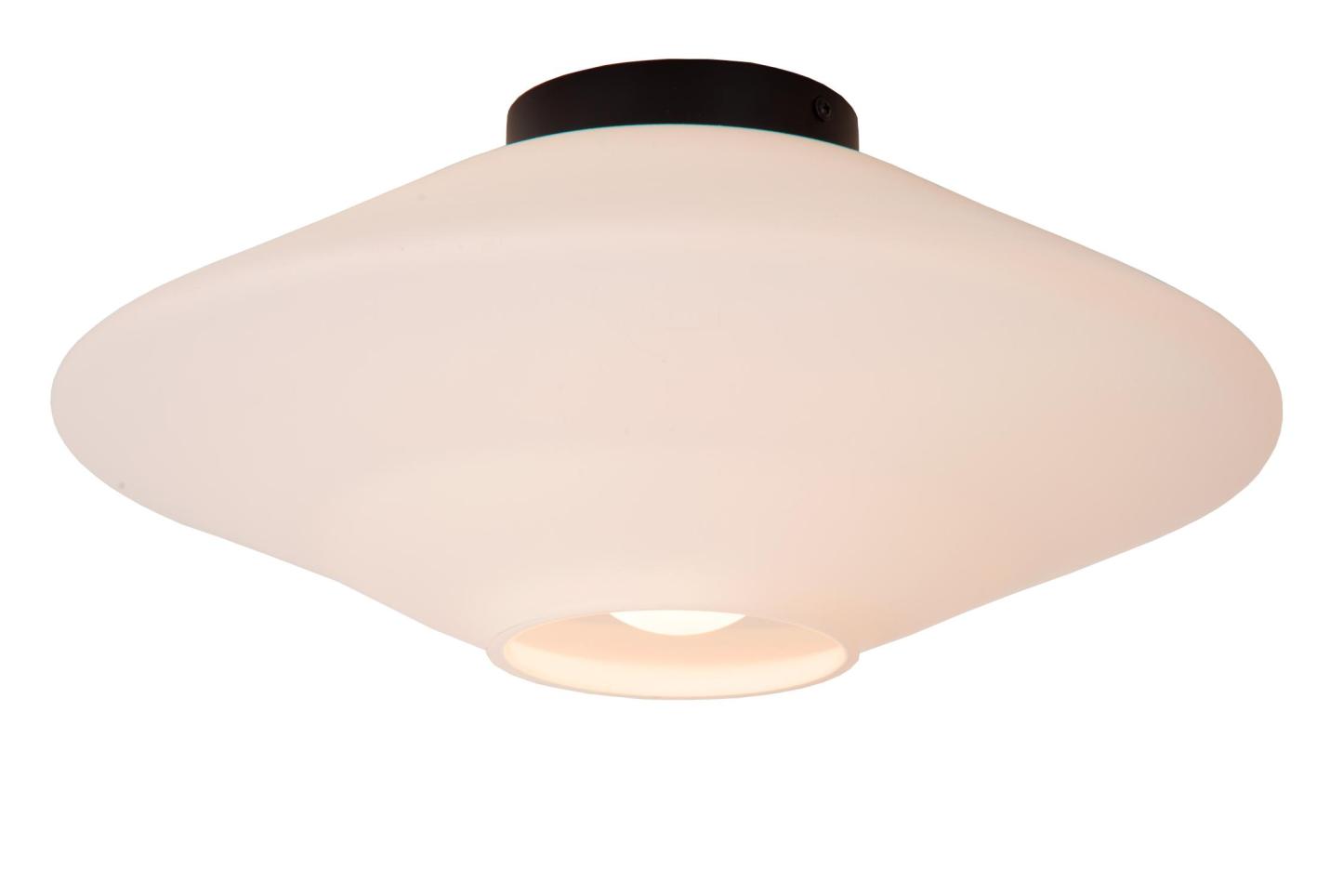 Trevor Ceiling Lights - Matt Black/Opal