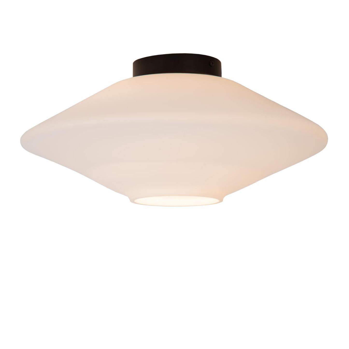 Trevor Ceiling Lights - Matt Black/Opal