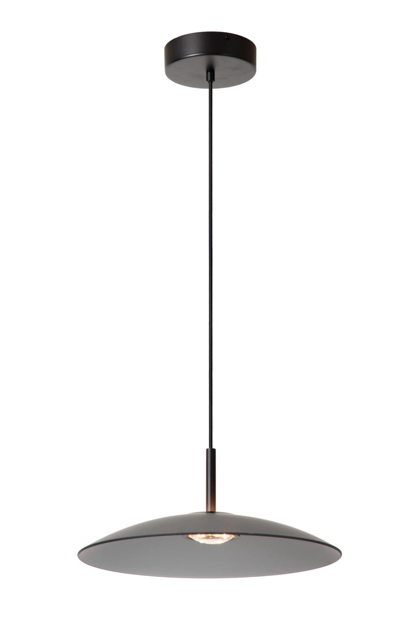 Menga Ceiling Lights - Matt Black/Opal - 400mm Diameter