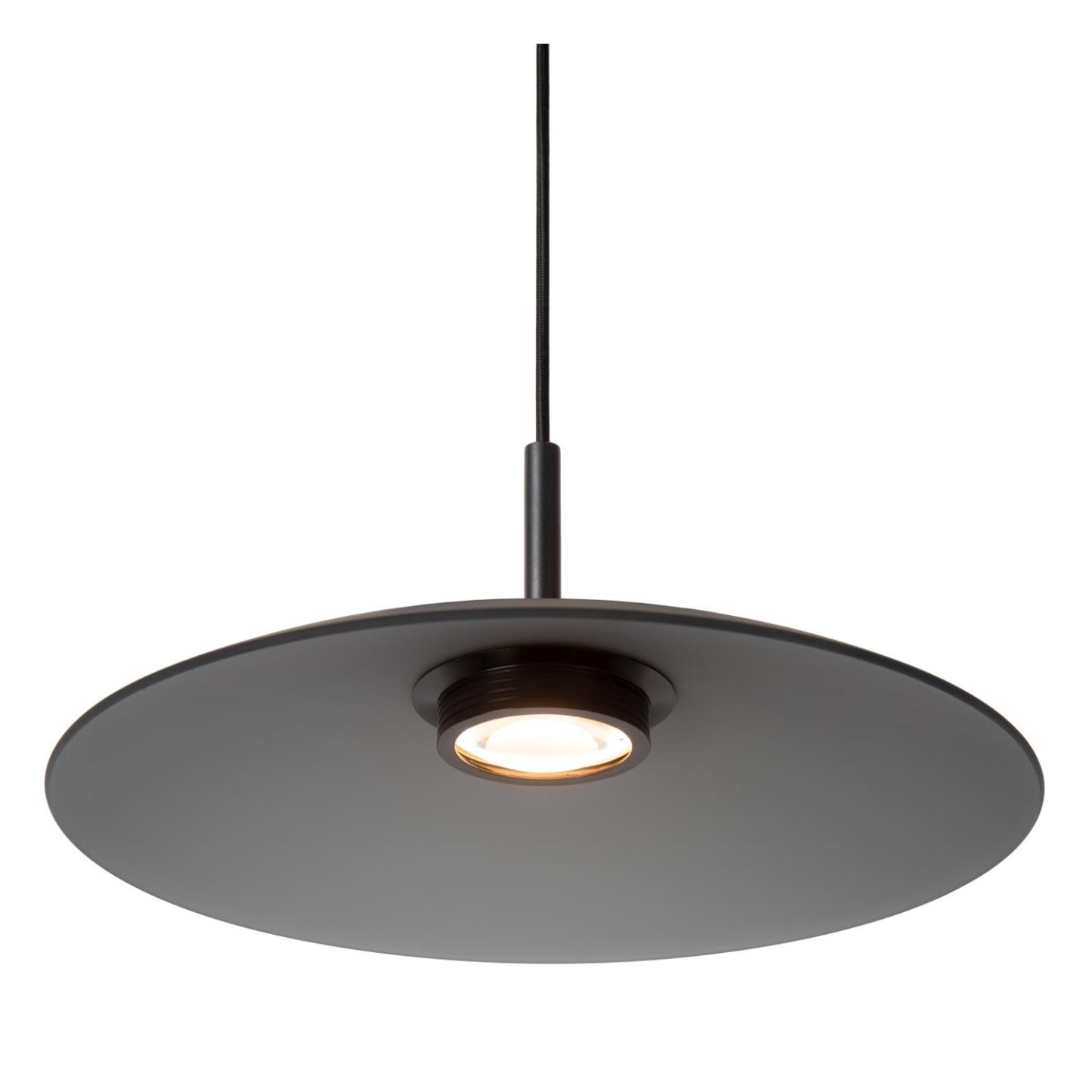 Menga Ceiling Lights - Matt Black/Opal - 400mm Diameter