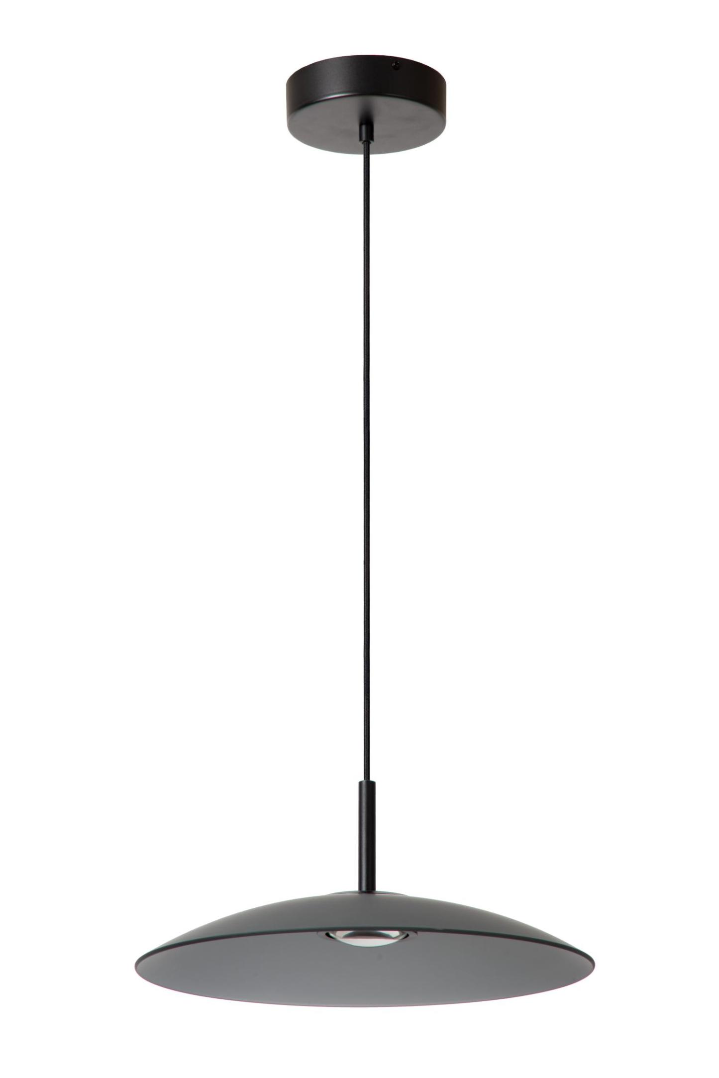 Menga Ceiling Lights - Matt Black/Opal - 400mm Diameter