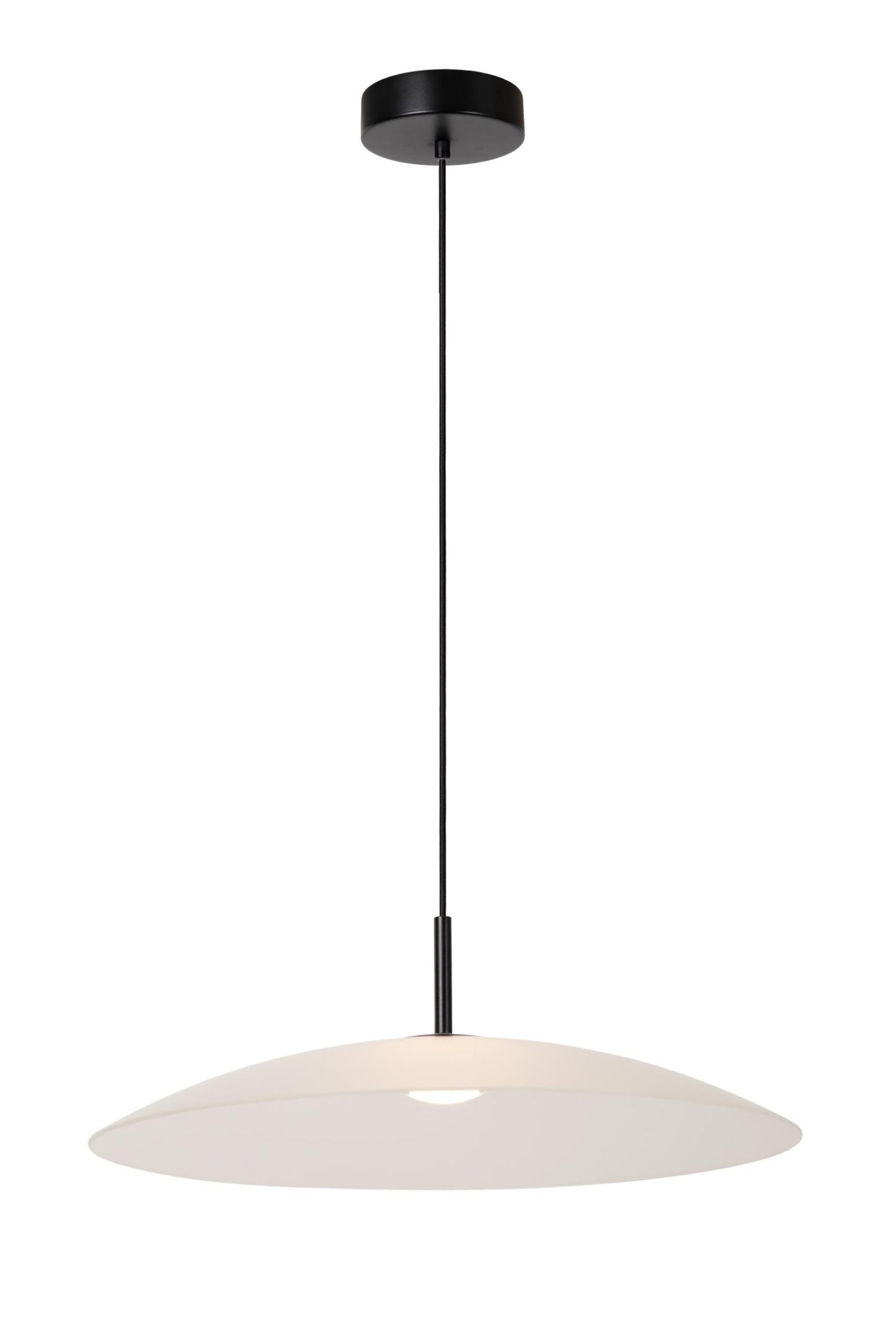 Menga Ceiling Lights - Matt Black/Opal - 600mm Diameter