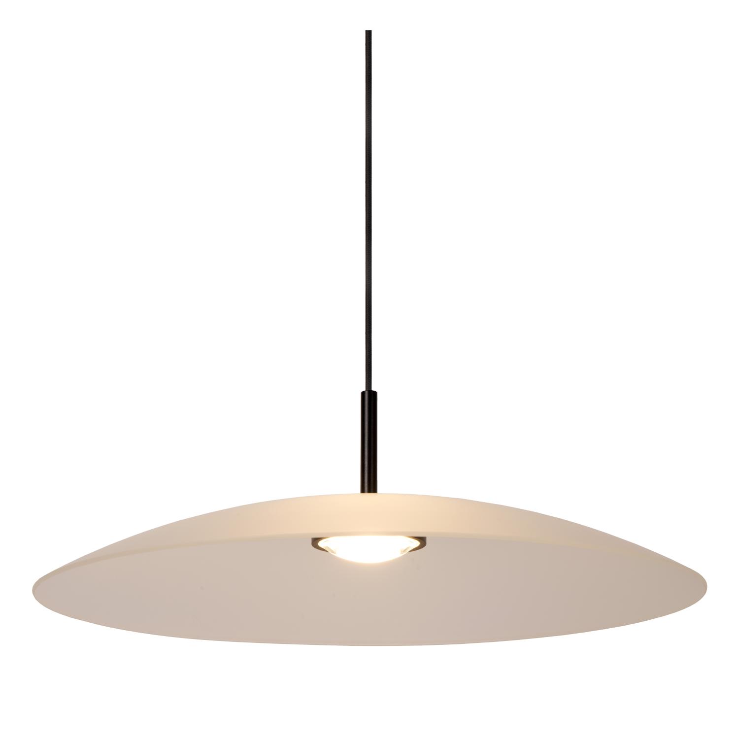 Menga Ceiling Lights - Matt Black/Opal - 600mm Diameter