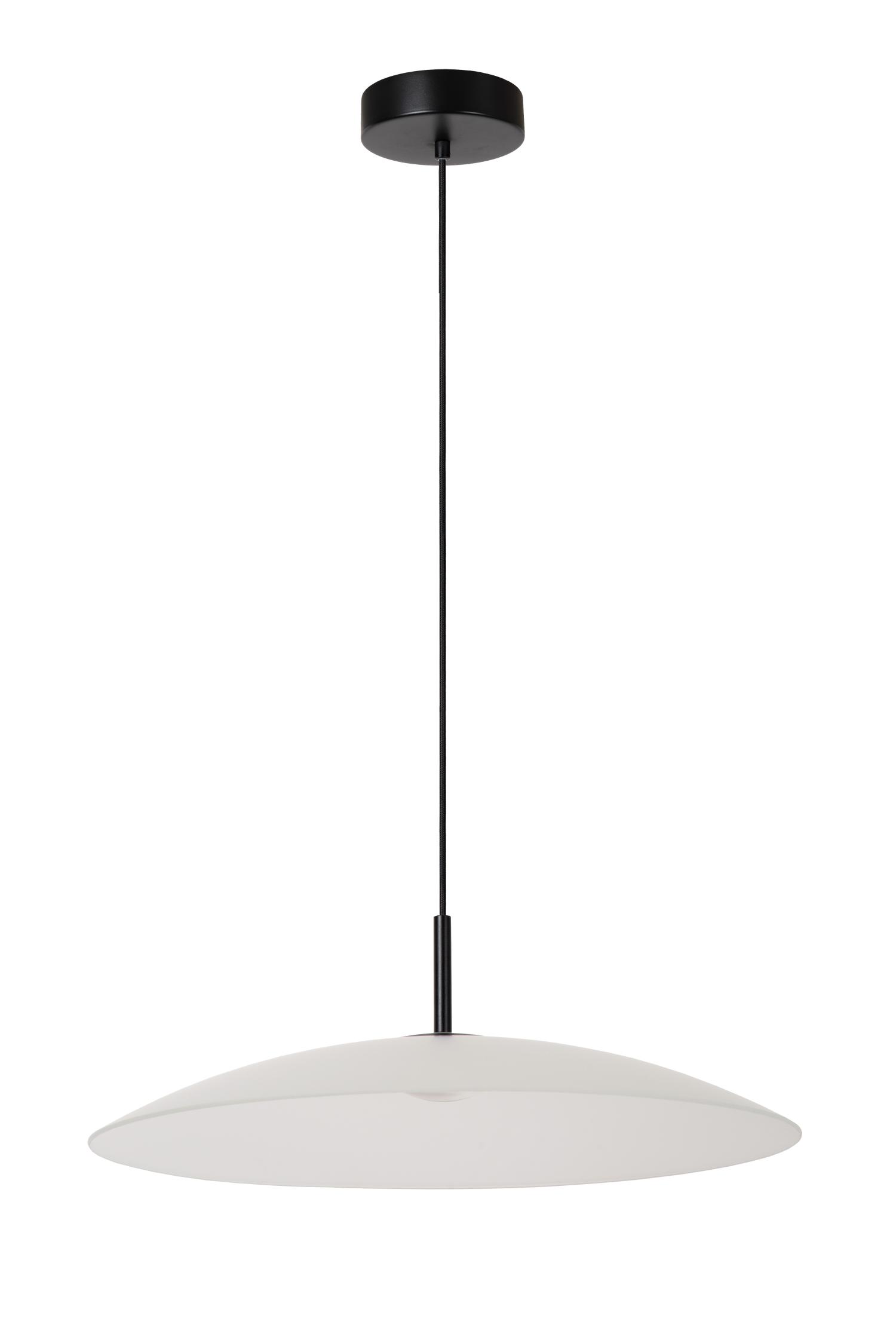 Menga Ceiling Lights - Matt Black/Opal - 600mm Diameter
