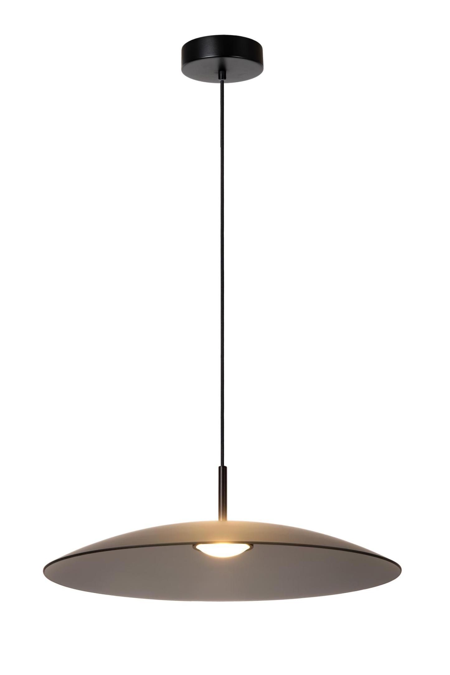 Menga Ceiling Lights - Matt Black/Opal - 600mm Diameter