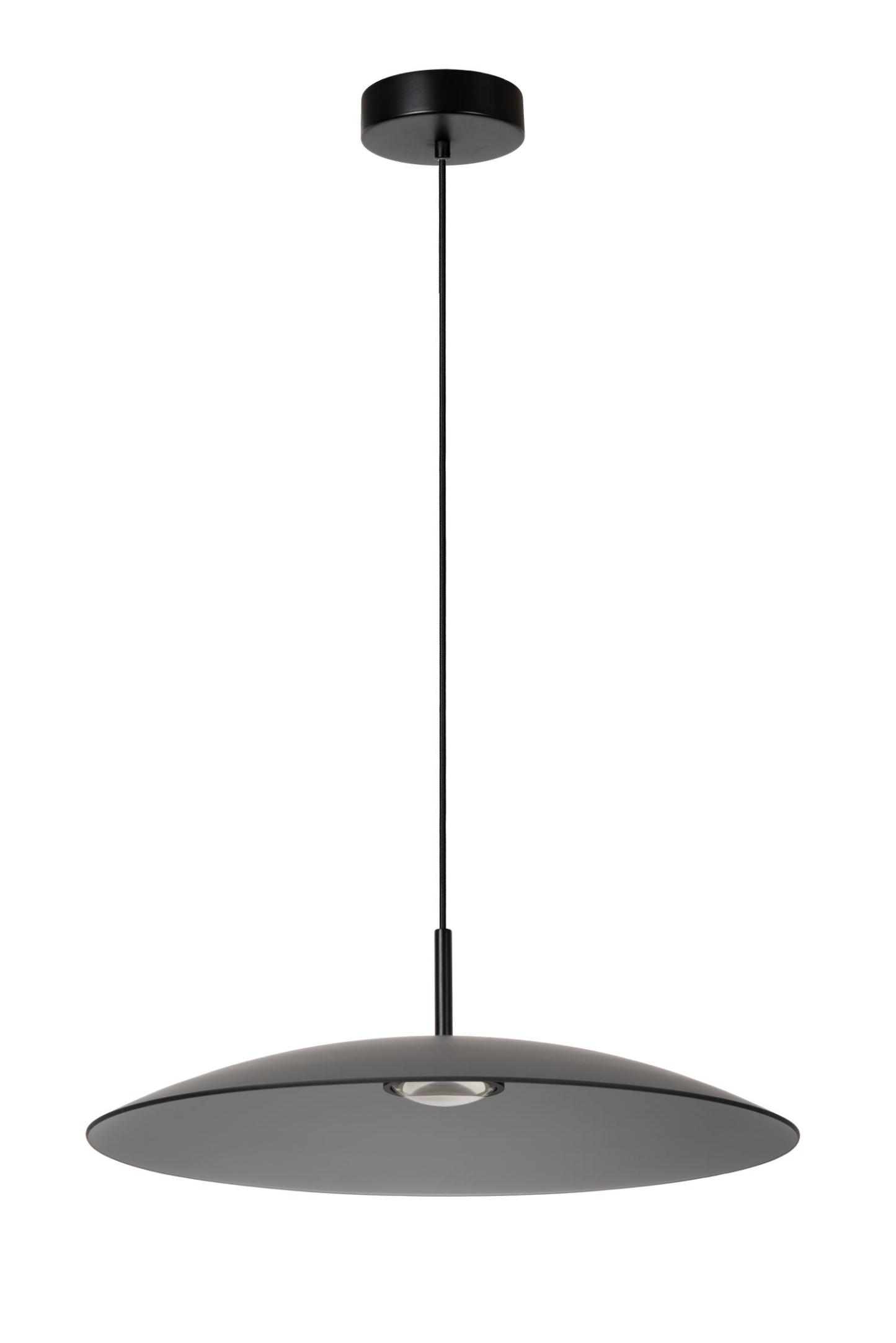 Menga Ceiling Lights - Matt Black/Opal - 600mm Diameter