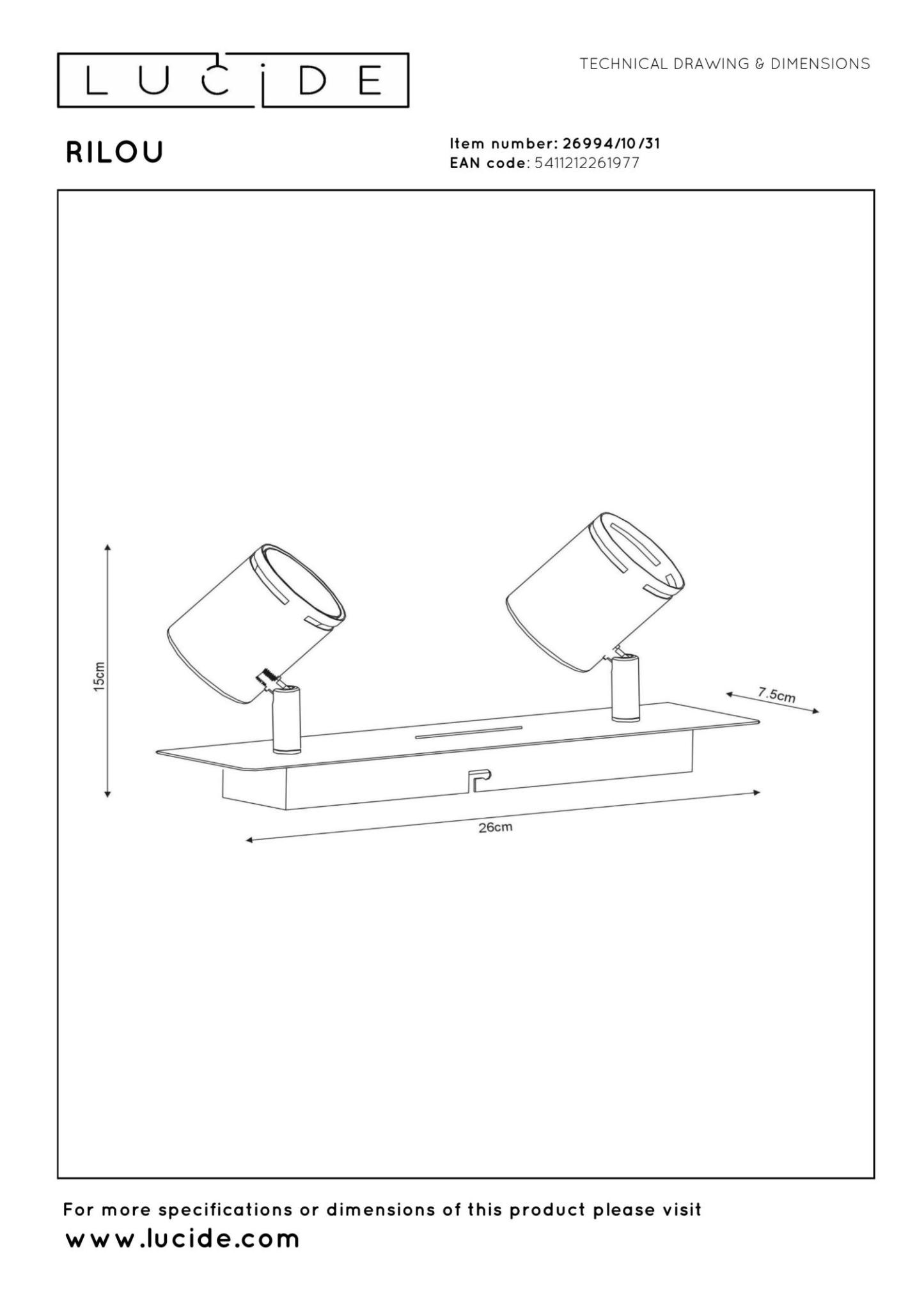 Rilou Ceiling Lights - Matt White