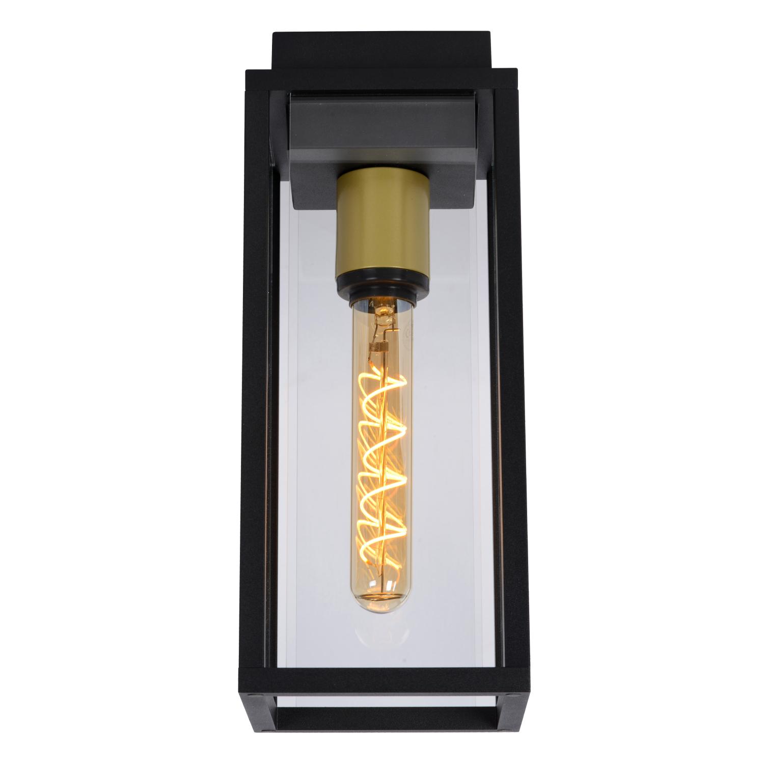 Laurens Outdoor Lights - Matt Black/Clear Glass