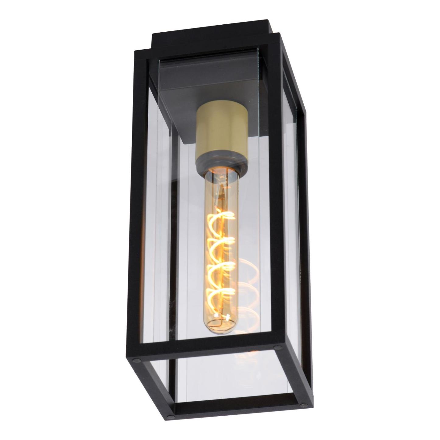 Laurens Outdoor Lights - Matt Black/Clear Glass