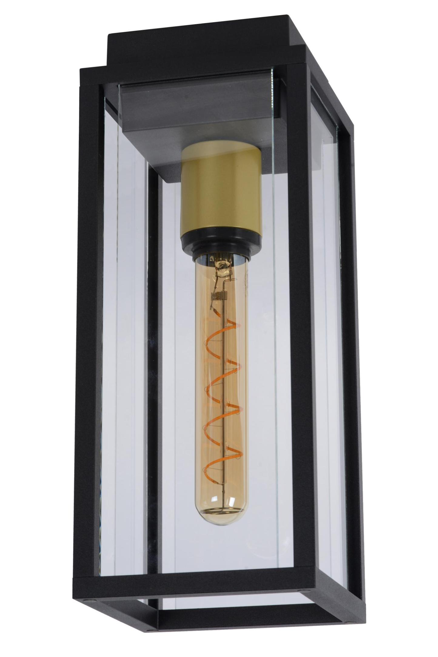 Laurens Outdoor Lights - Matt Black/Clear Glass