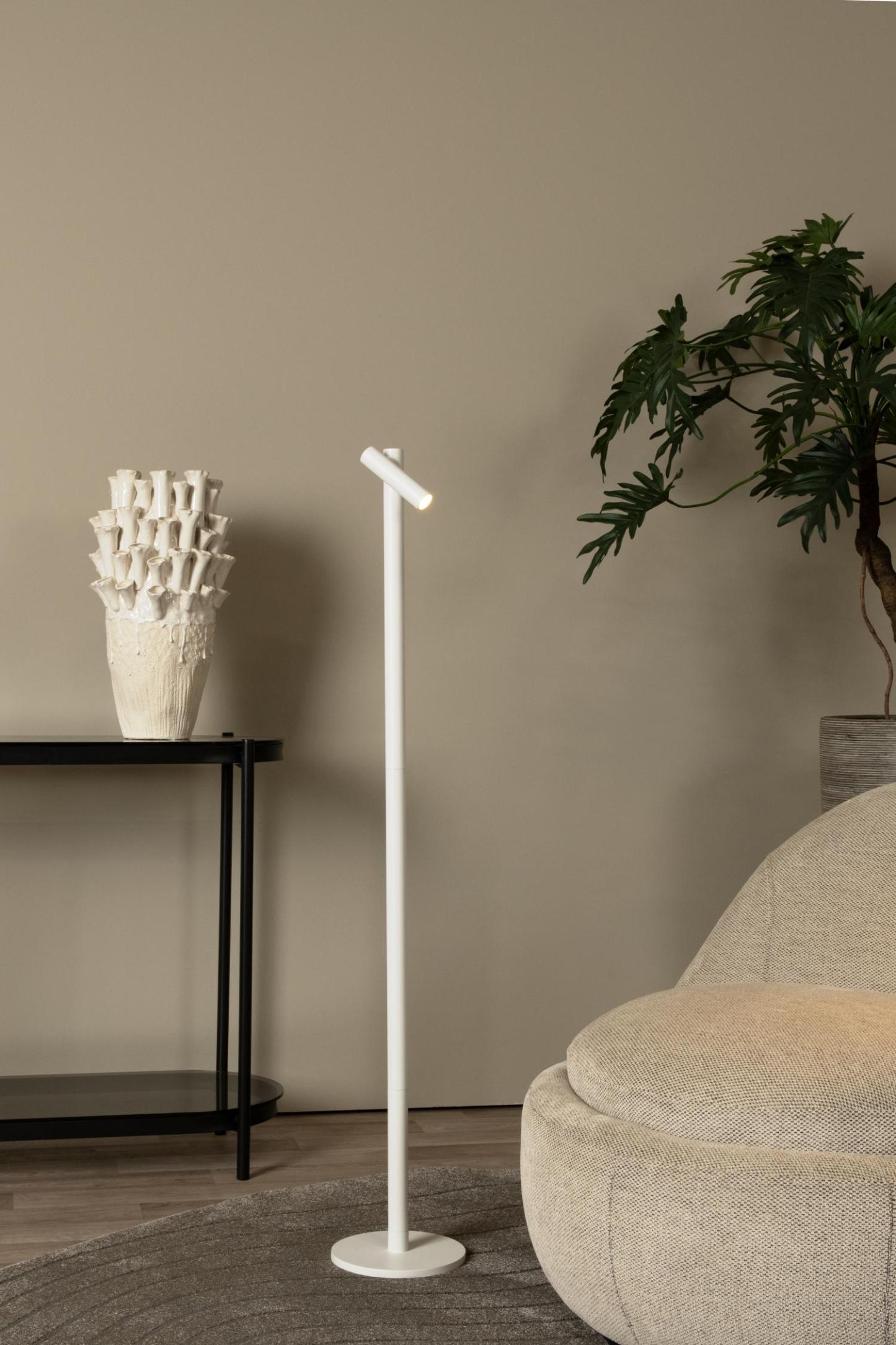 Antrim Floor Lamp - Matt Black/Clear Glass