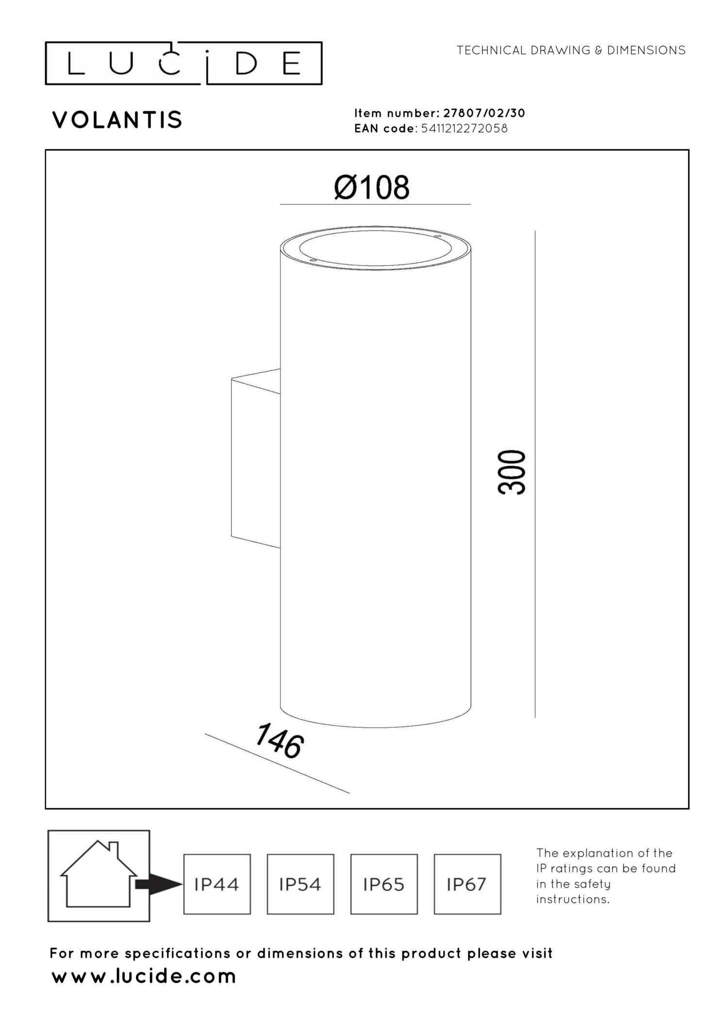 Volantis Outdoor Lights - Matt Black/Clear Glass