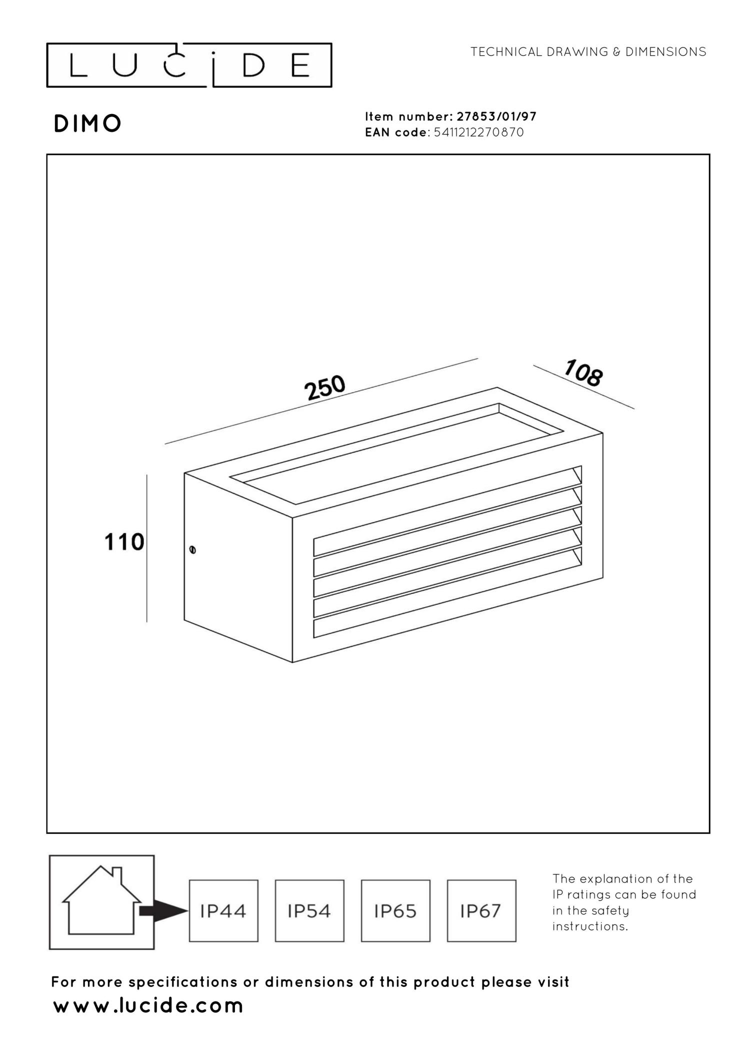 Dimo Outdoor Lights - Anthracite/Opal
