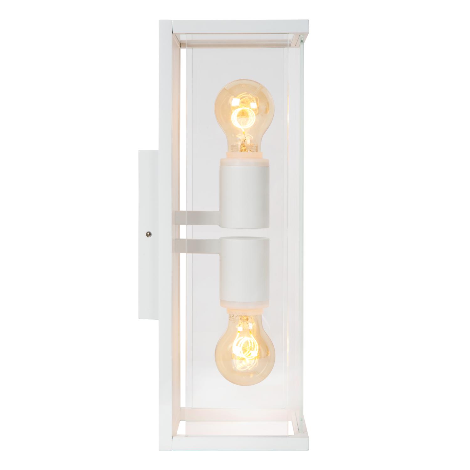 Claire Outdoor Lights - Matt Black/Clear Glass