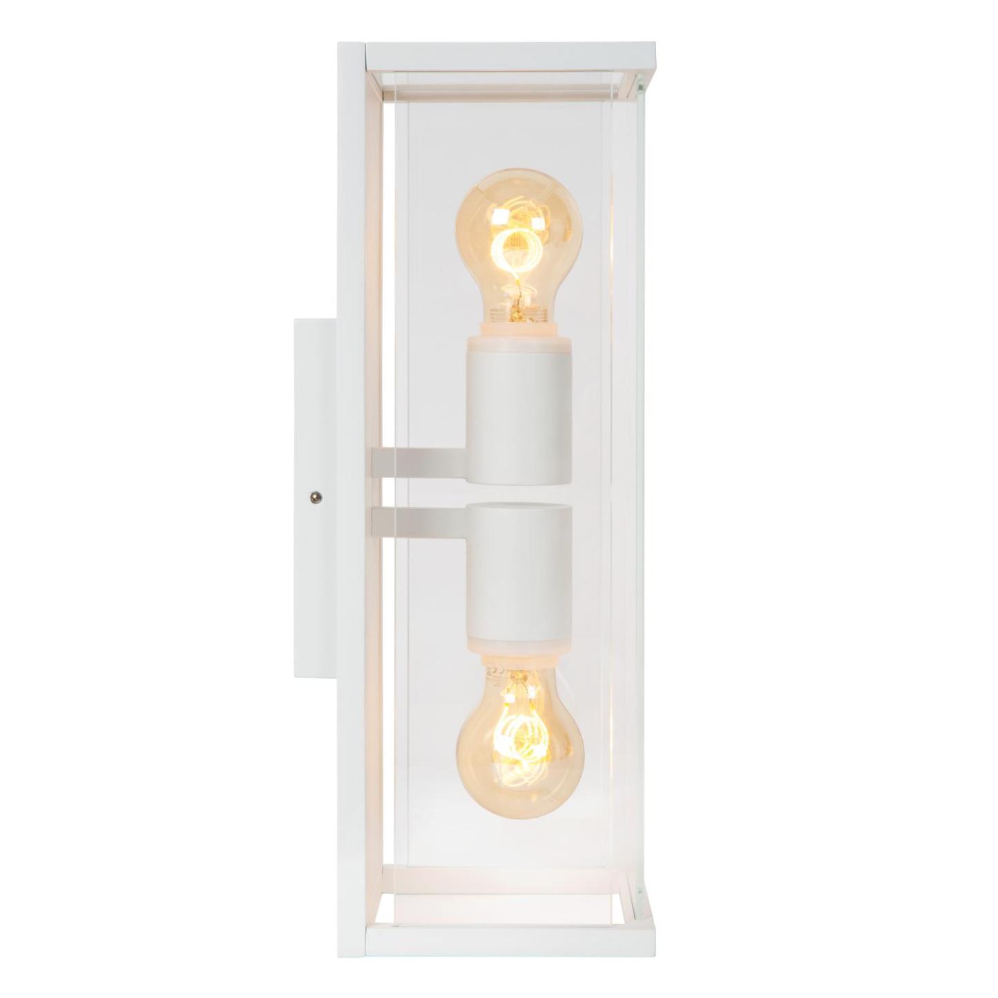 Claire Outdoor Lights - Matt Black/Clear Glass