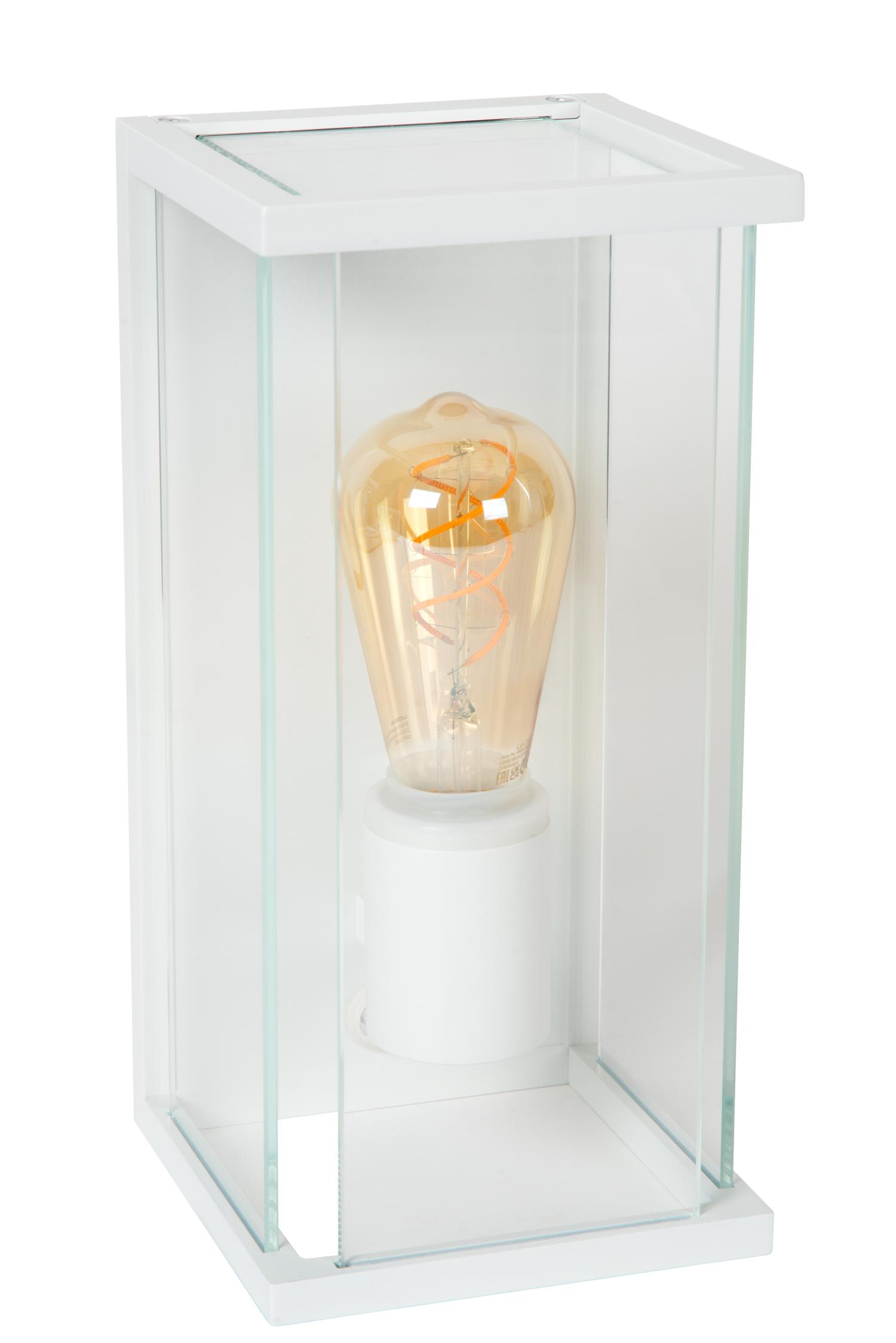 Claire Outdoor Lights - Matt Black/Clear Glass