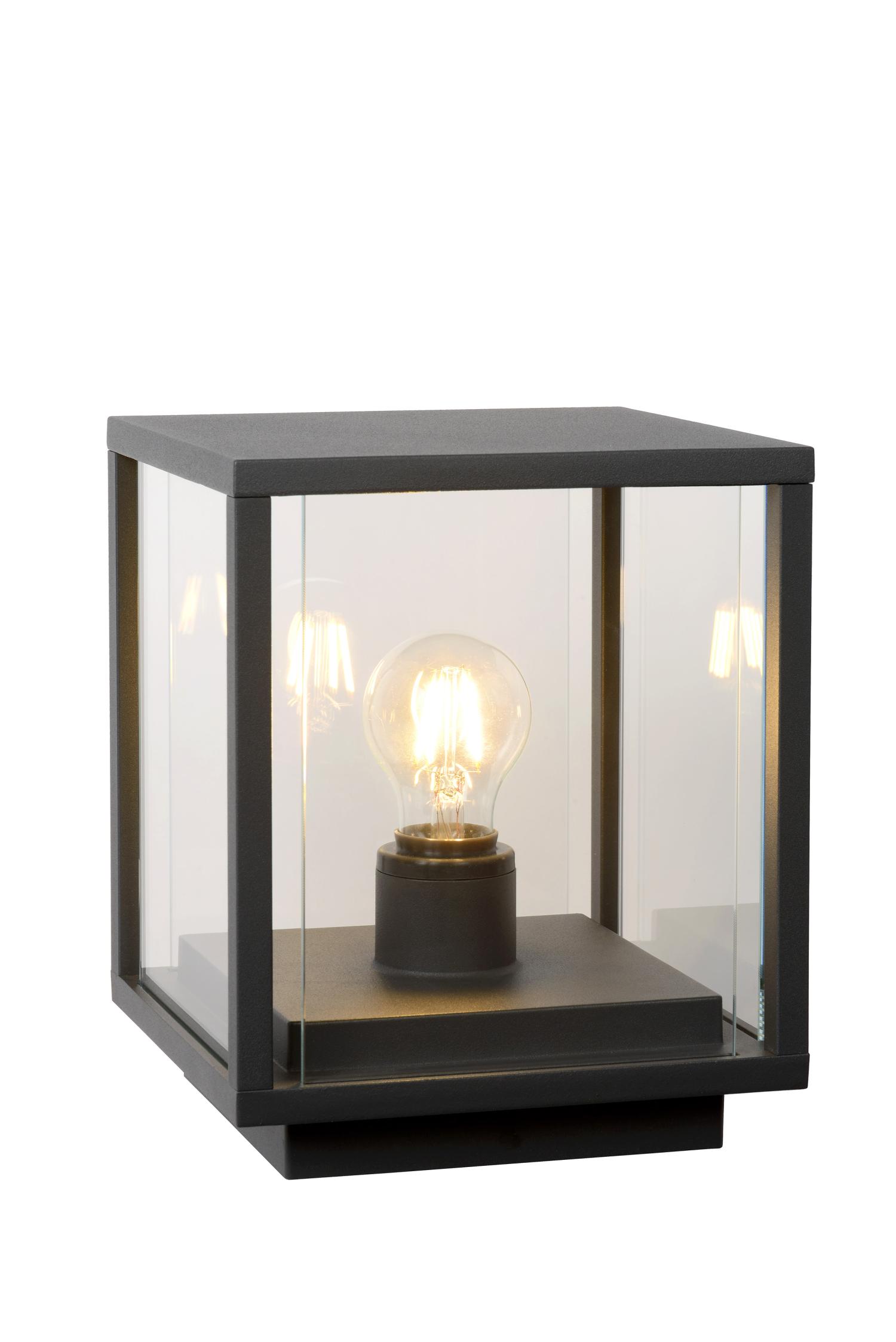 Claire Outdoor Lights - Matt Black/Clear Glass