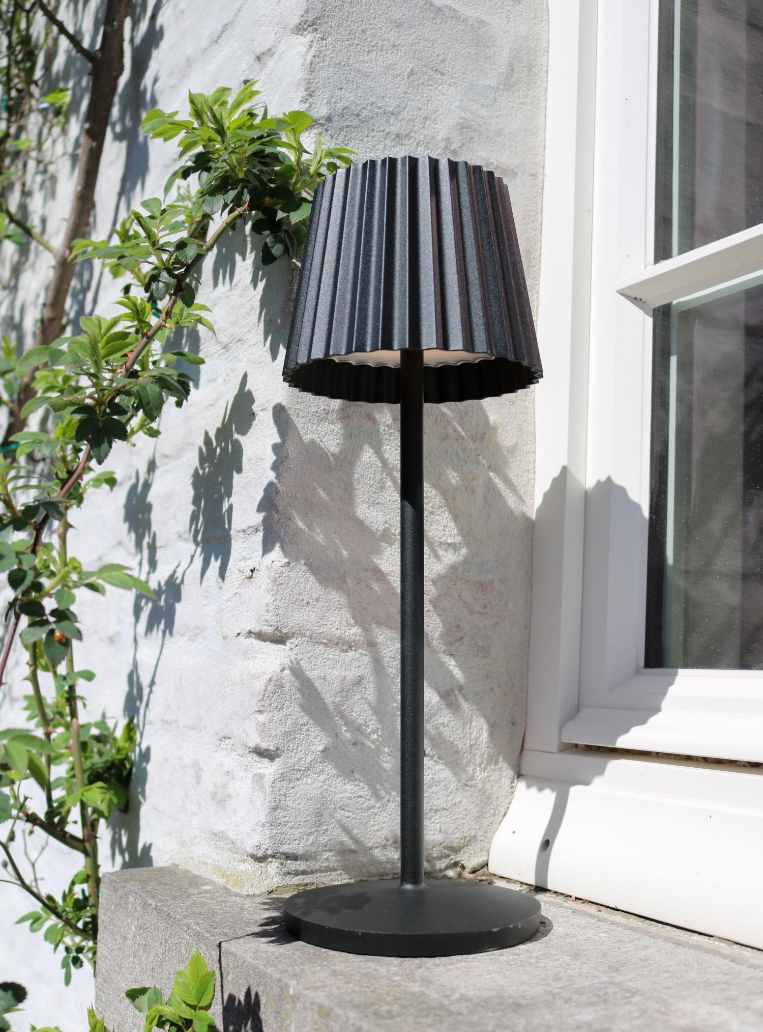 Justine Outdoor Lights - Matt Black