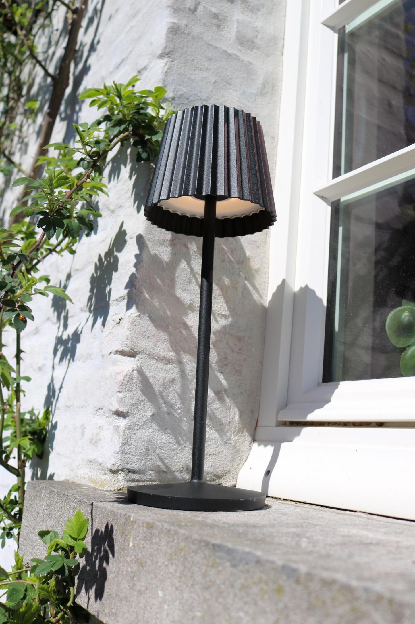 Justine Outdoor Lights - Matt Black
