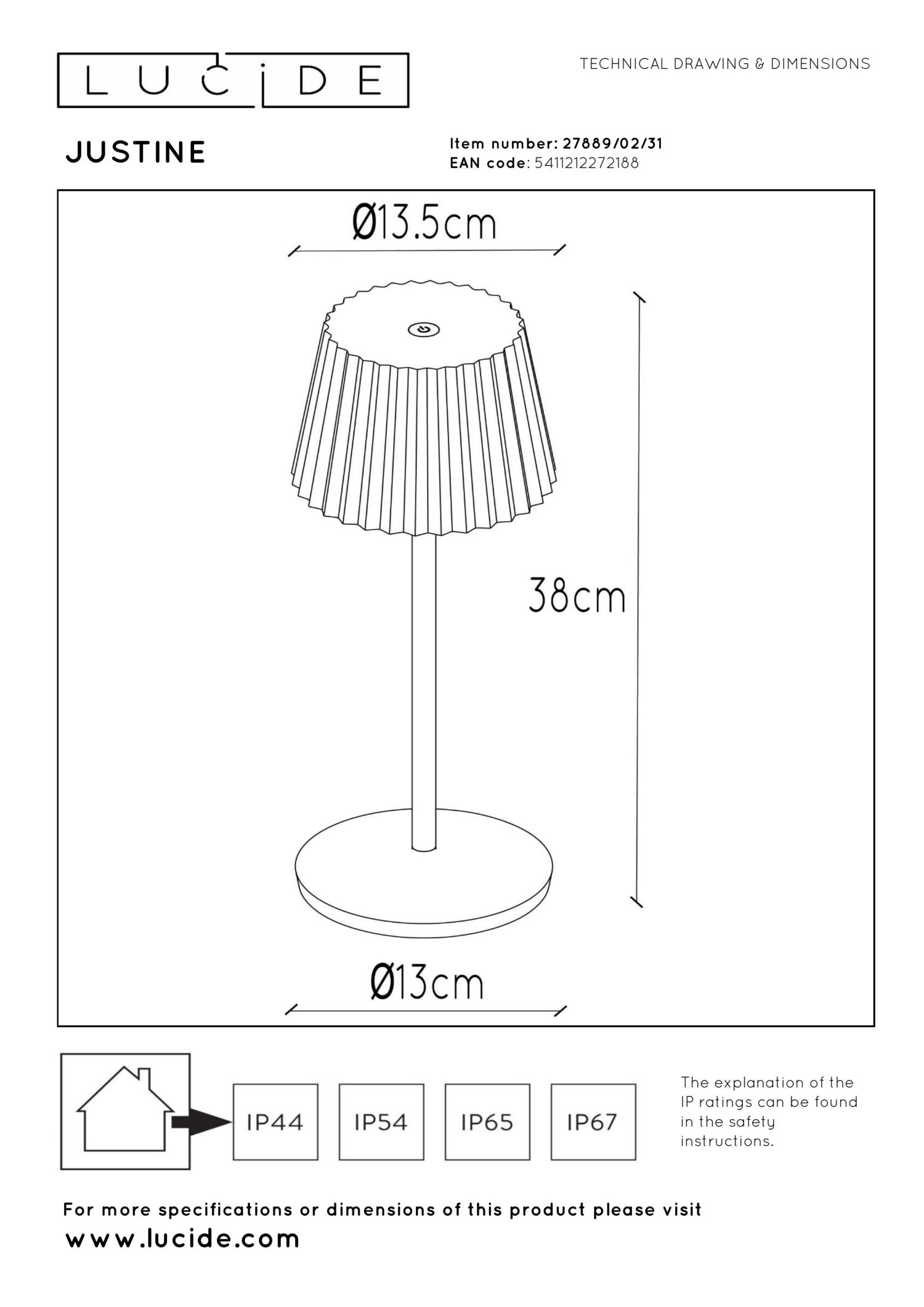 Justine Outdoor Lights - Matt Black