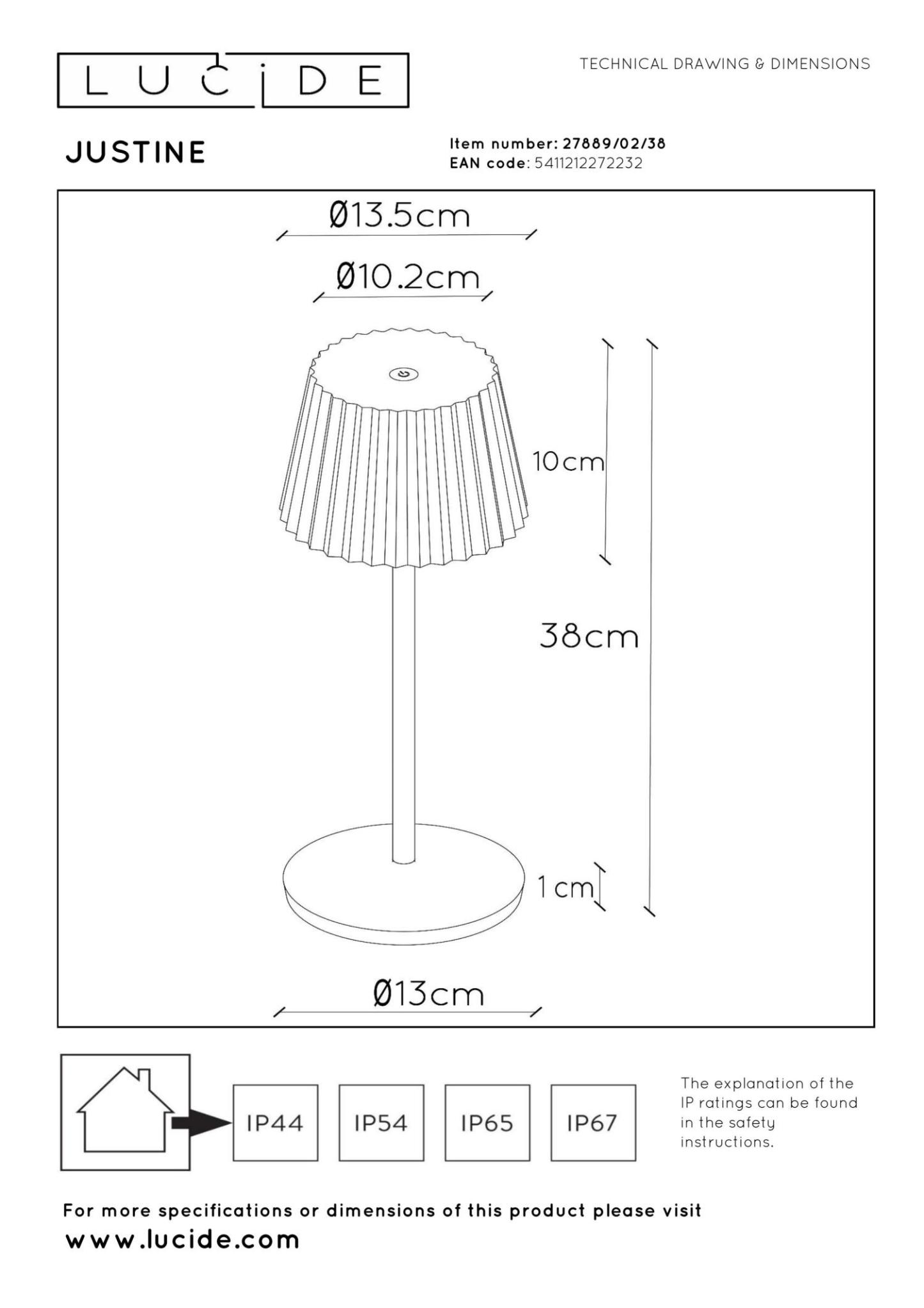 Justine Outdoor Lights - Matt Black