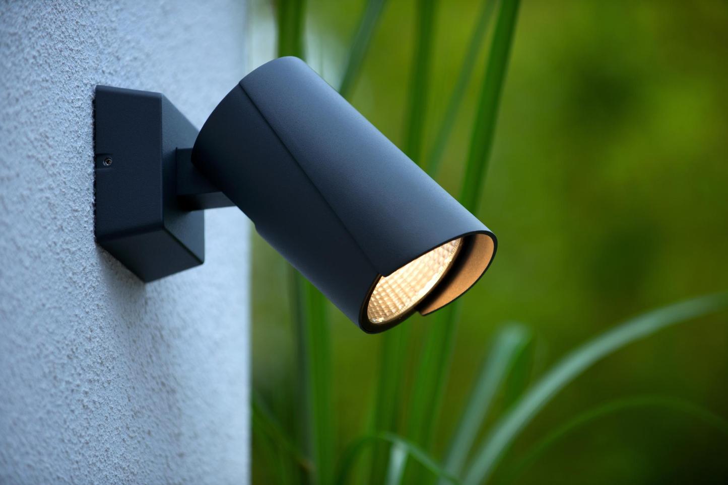 Manal Outdoor Lights - Matt Black/Clear Glass