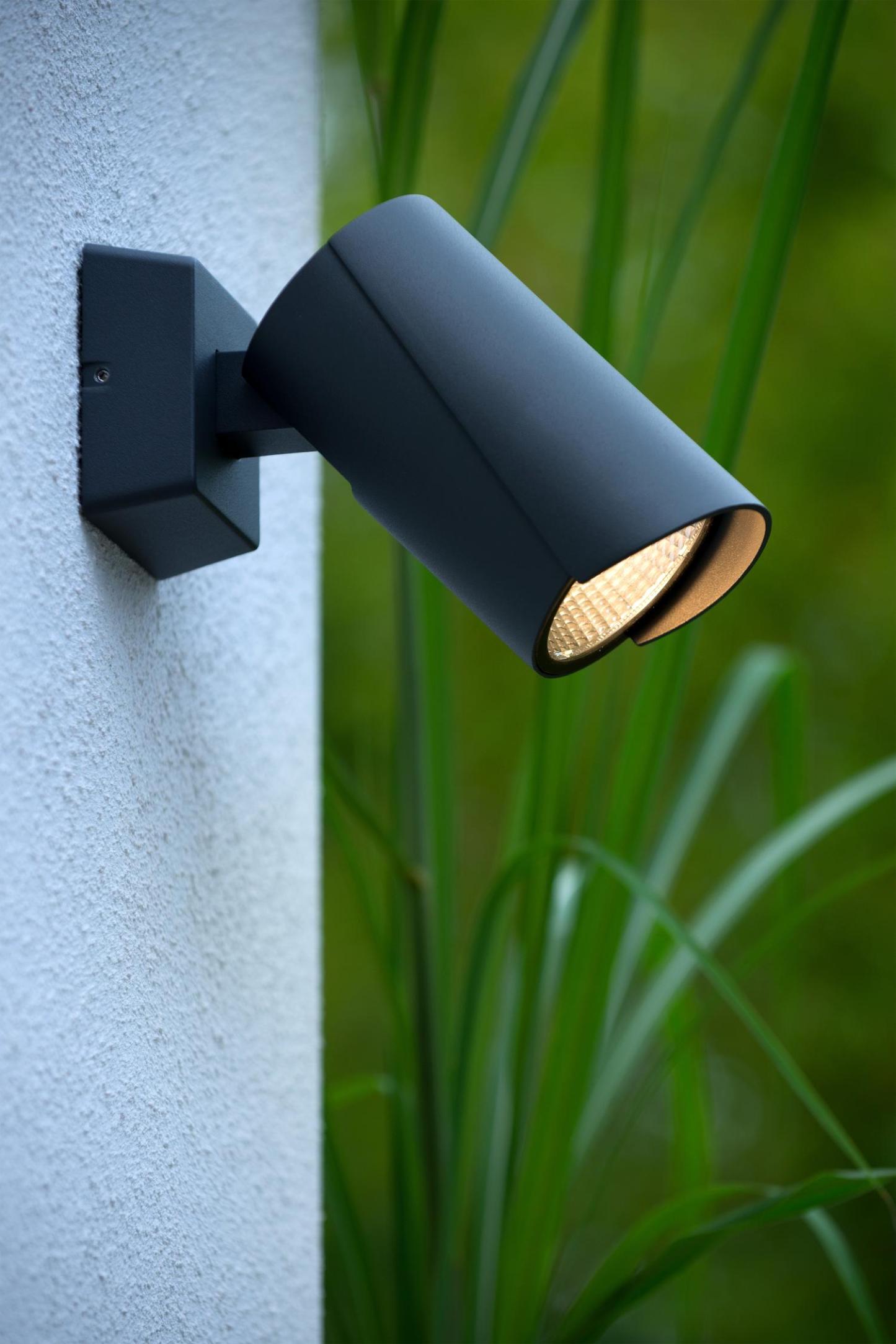 Manal Outdoor Lights - Matt Black/Clear Glass