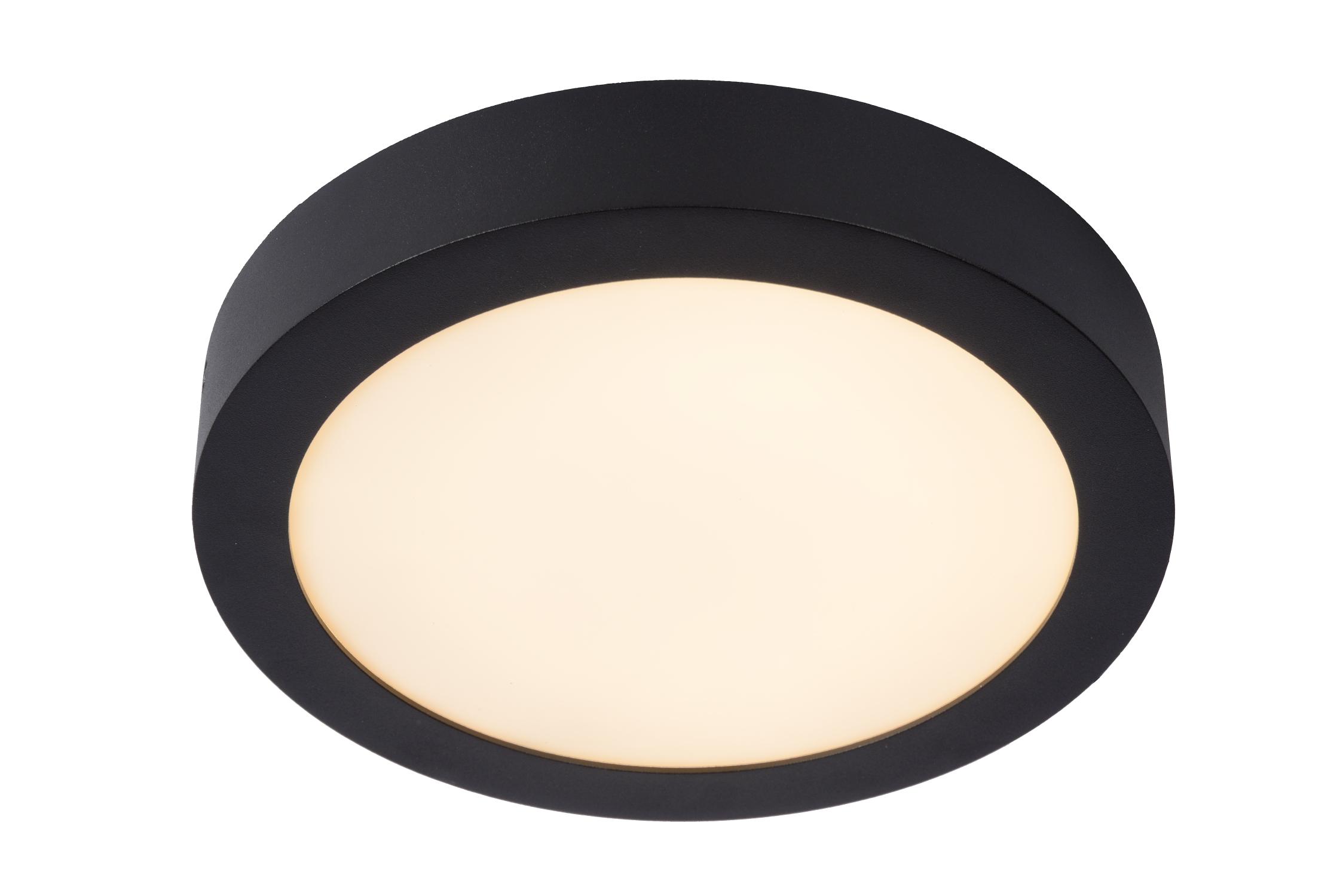 Brice Ceiling Lights - Matt Black/Opal - 240mm Diameter