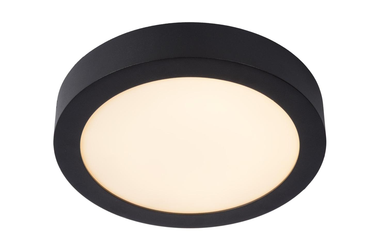 Brice Ceiling Lights - Matt Black/Opal - 240mm Diameter