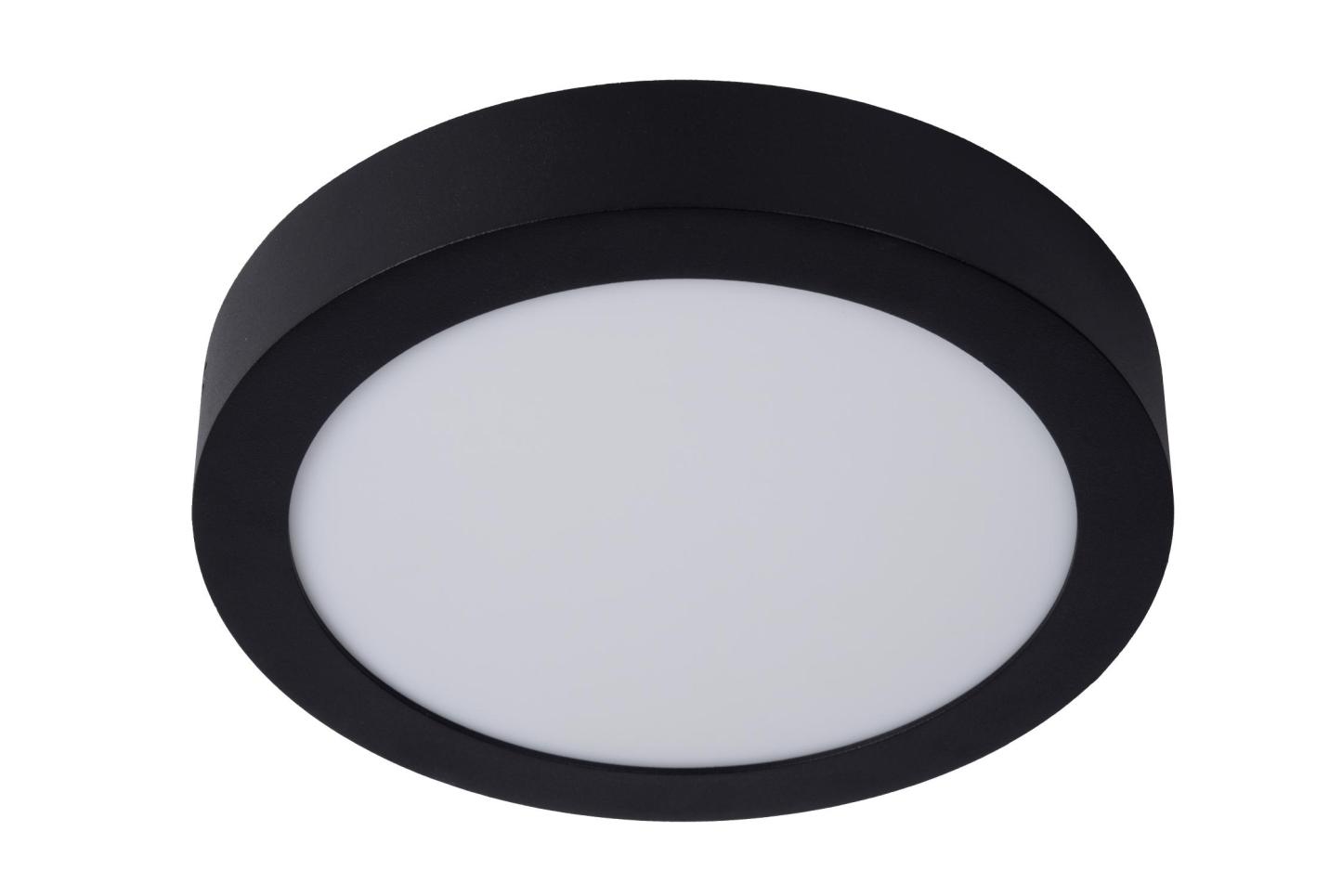 Brice Ceiling Lights - Matt Black/Opal - 240mm Diameter