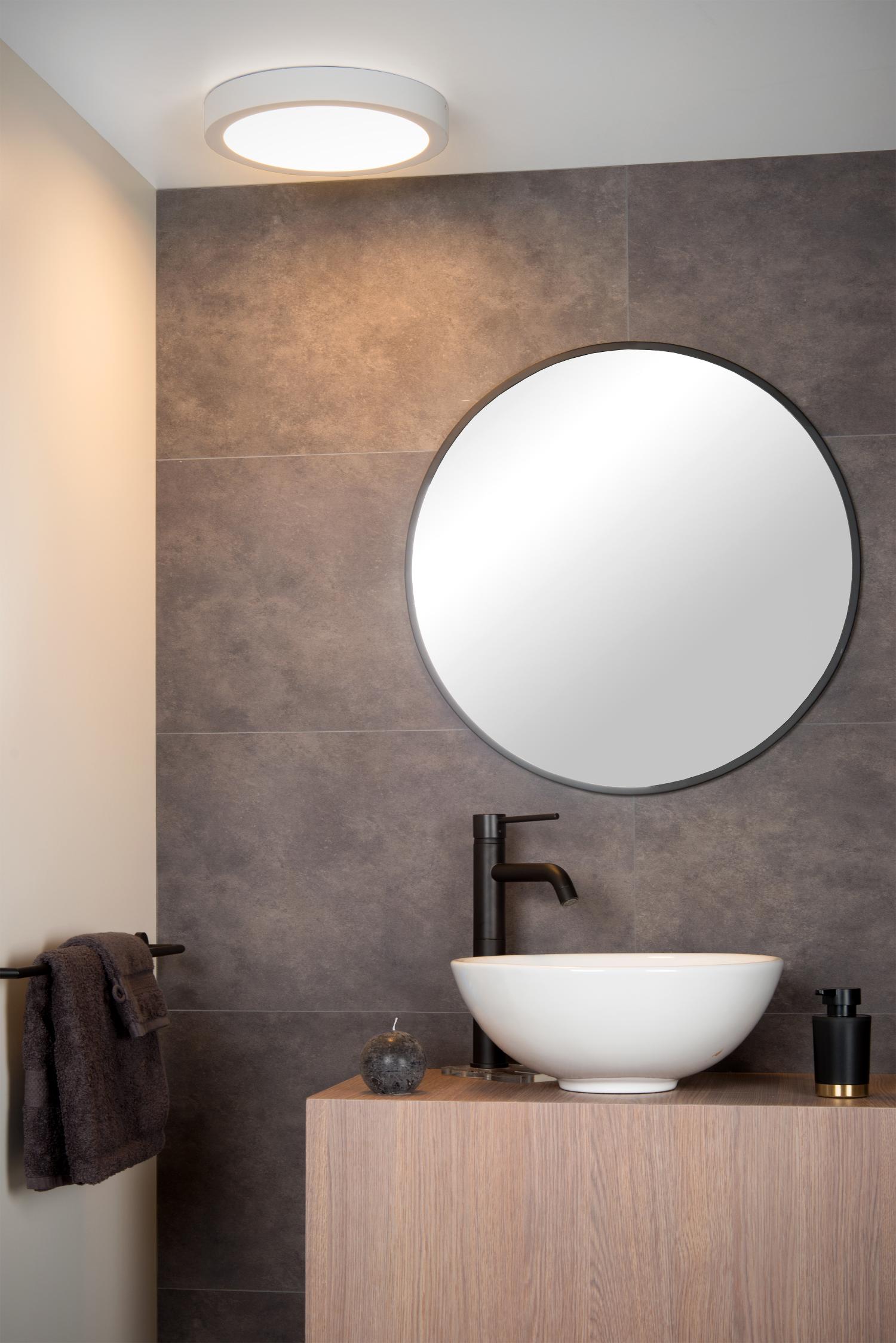 Brice Ceiling Lights - Matt Black/Opal - 300mm Diameter