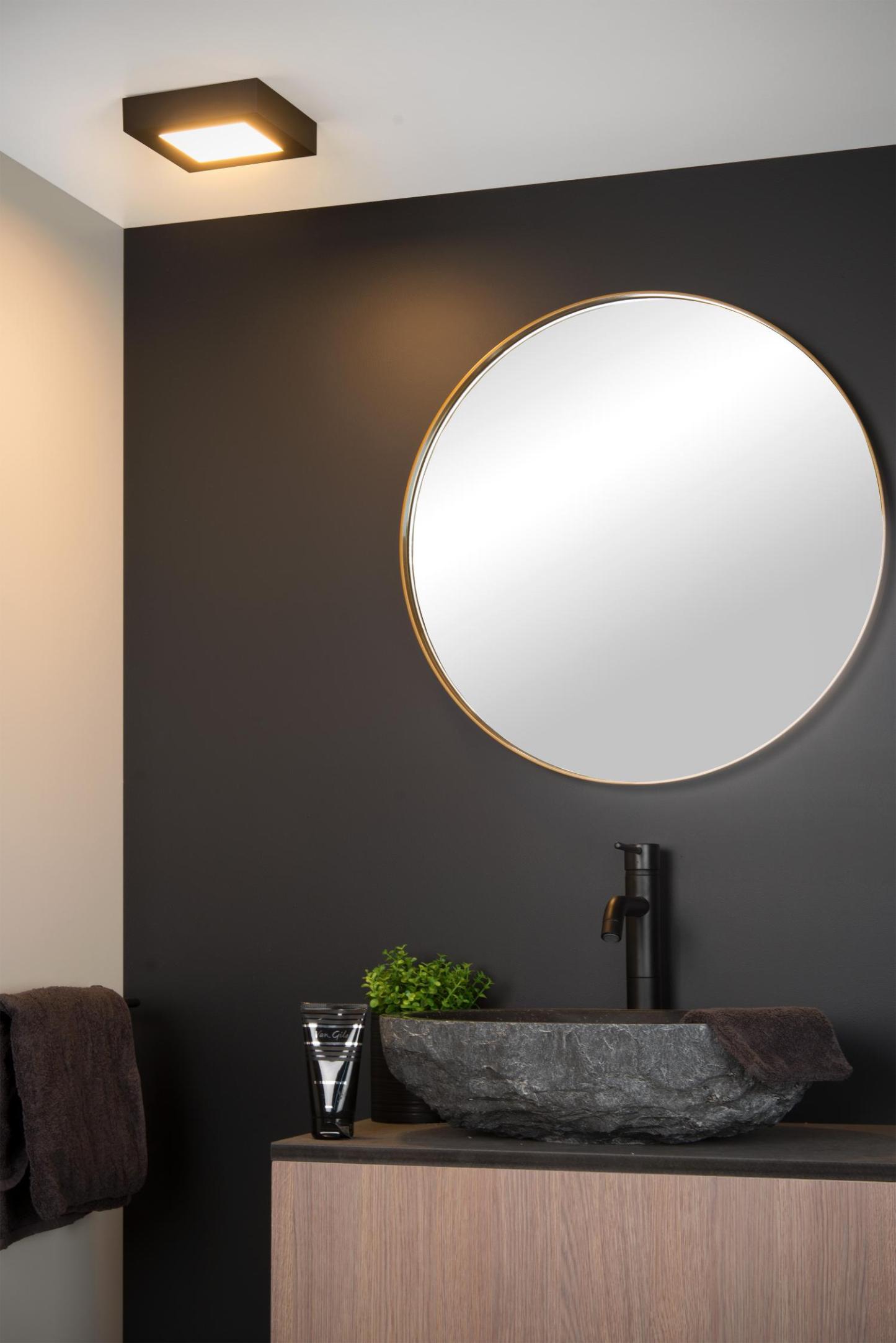 Brice Ceiling Lights - Matt Black/Opal - 168mm