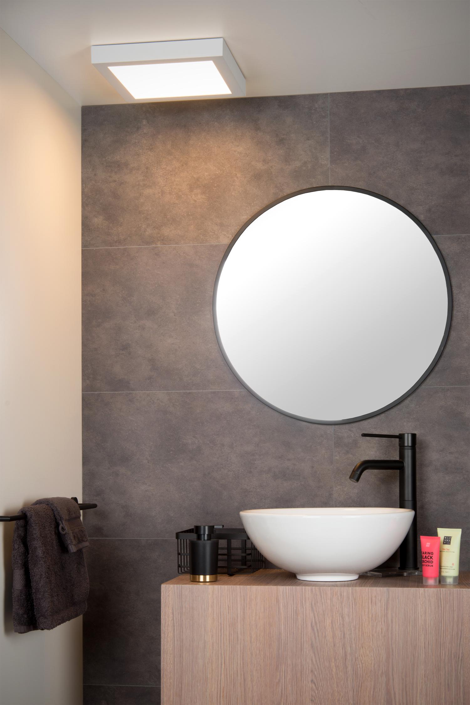 Brice Ceiling Lights - Matt Black/Opal - 300mm