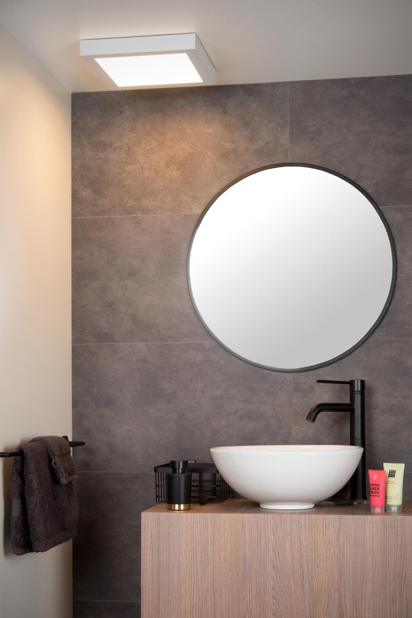 Brice Ceiling Lights - Matt Black/Opal - 300mm