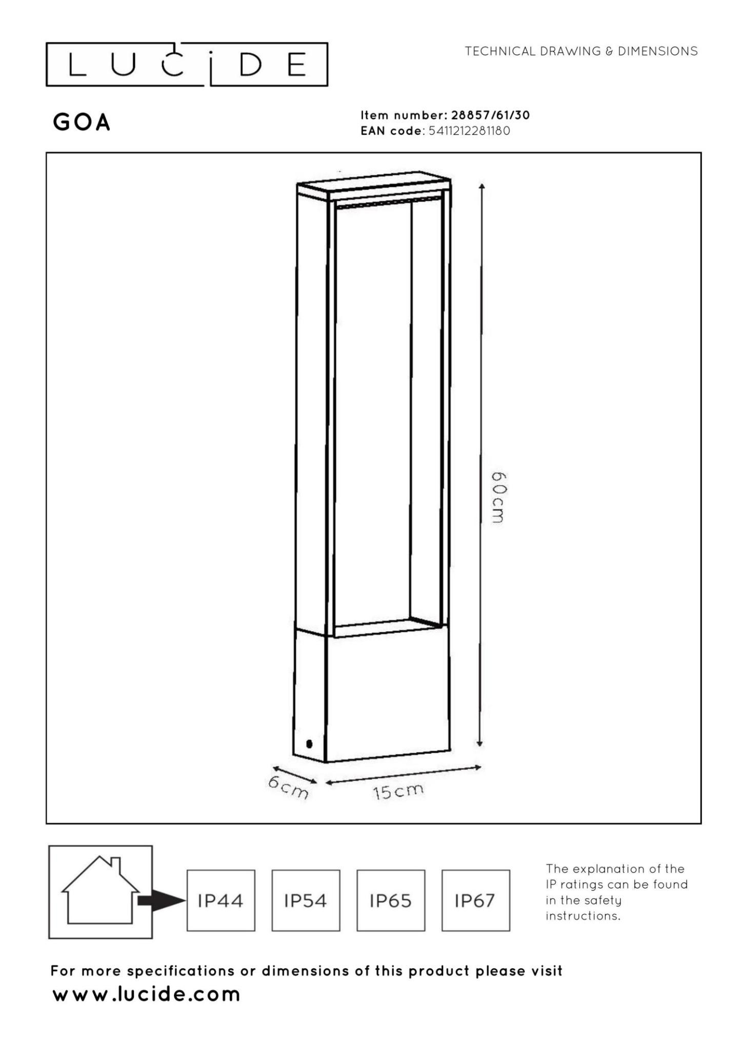 Goa Outdoor Lights - Matt Black/Opal