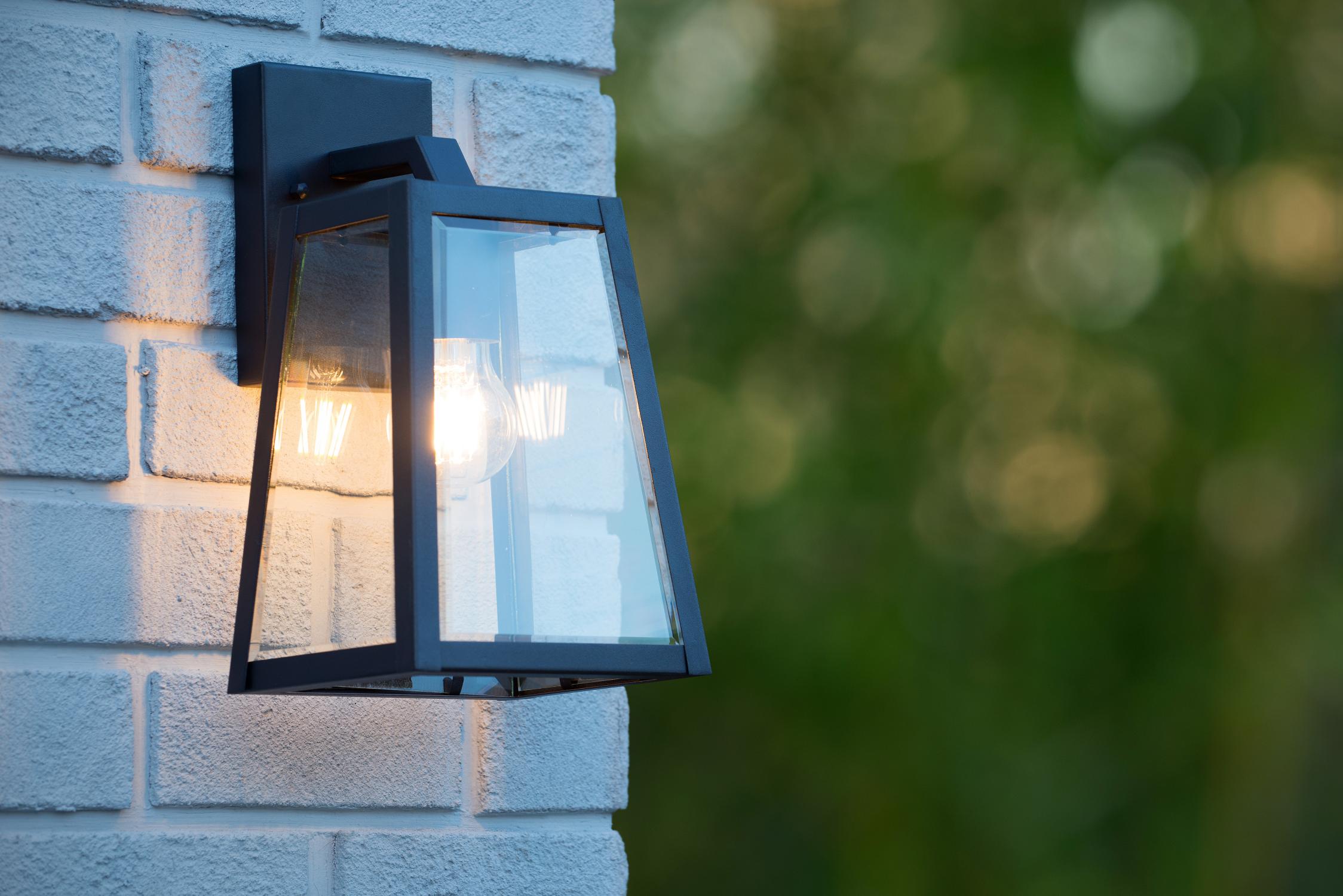Matslot Outdoor Lights - Matt Black/Clear Glass