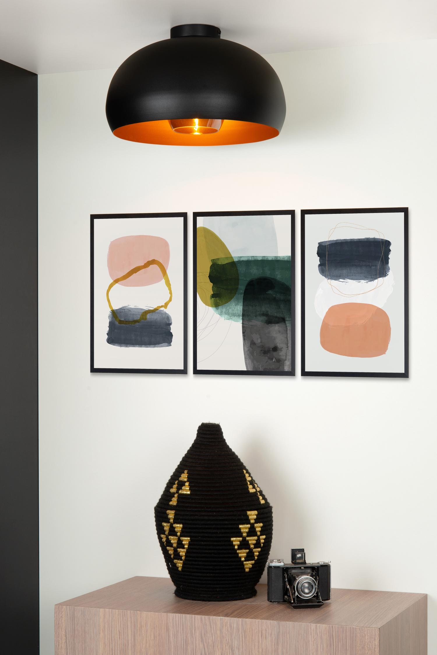 Sharan Ceiling Lights - Matt Black/Smoked Grey