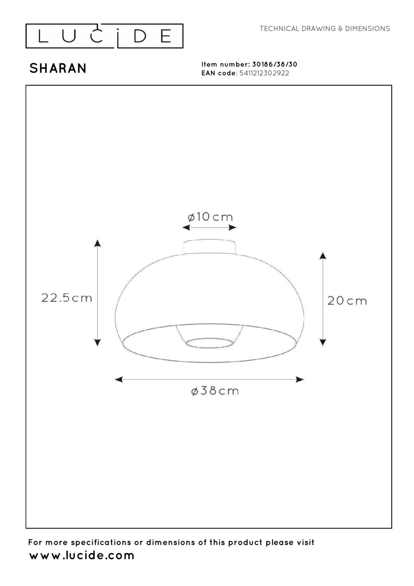 Sharan Ceiling Lights - Matt Black/Smoked Grey