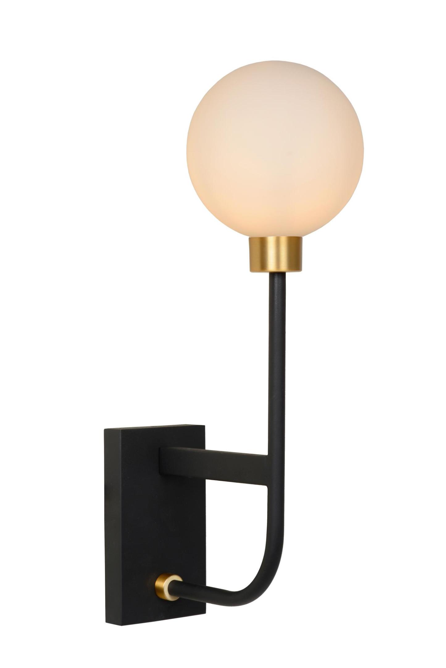 Berend Wall Lights - Matt Black/Opal