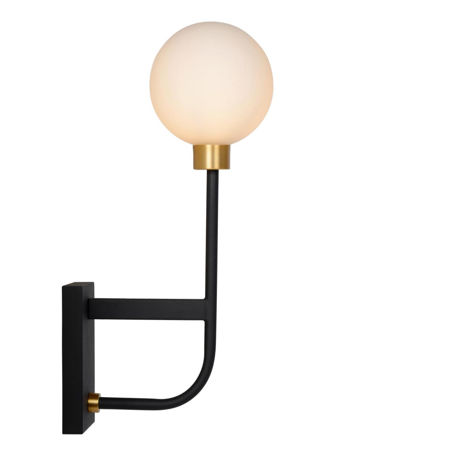 Berend Wall Lights - Matt Black/Opal
