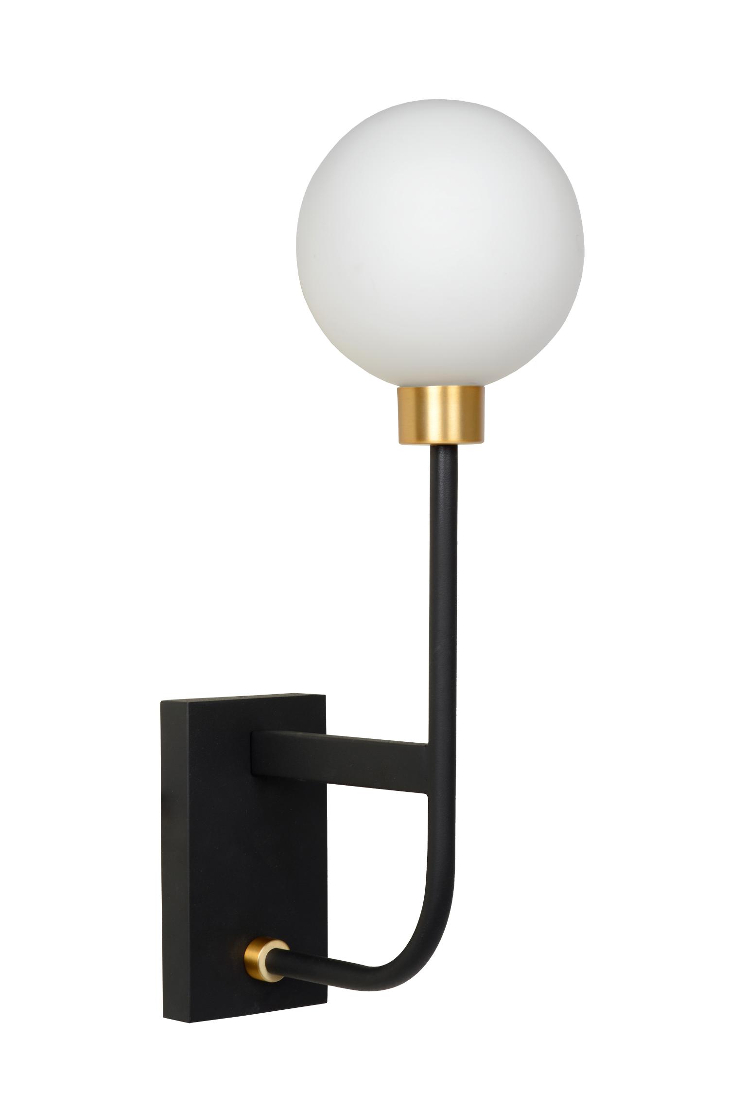 Berend Wall Lights - Matt Black/Opal