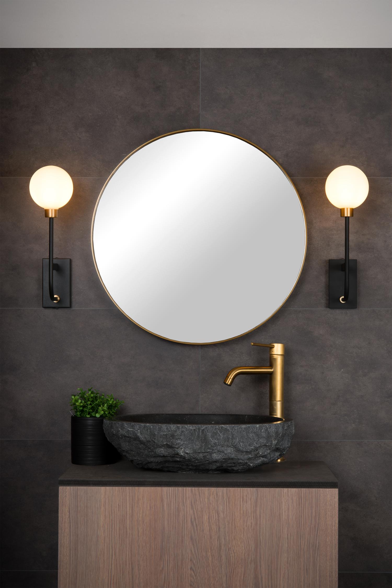 Berend Wall Lights - Matt Black/Opal