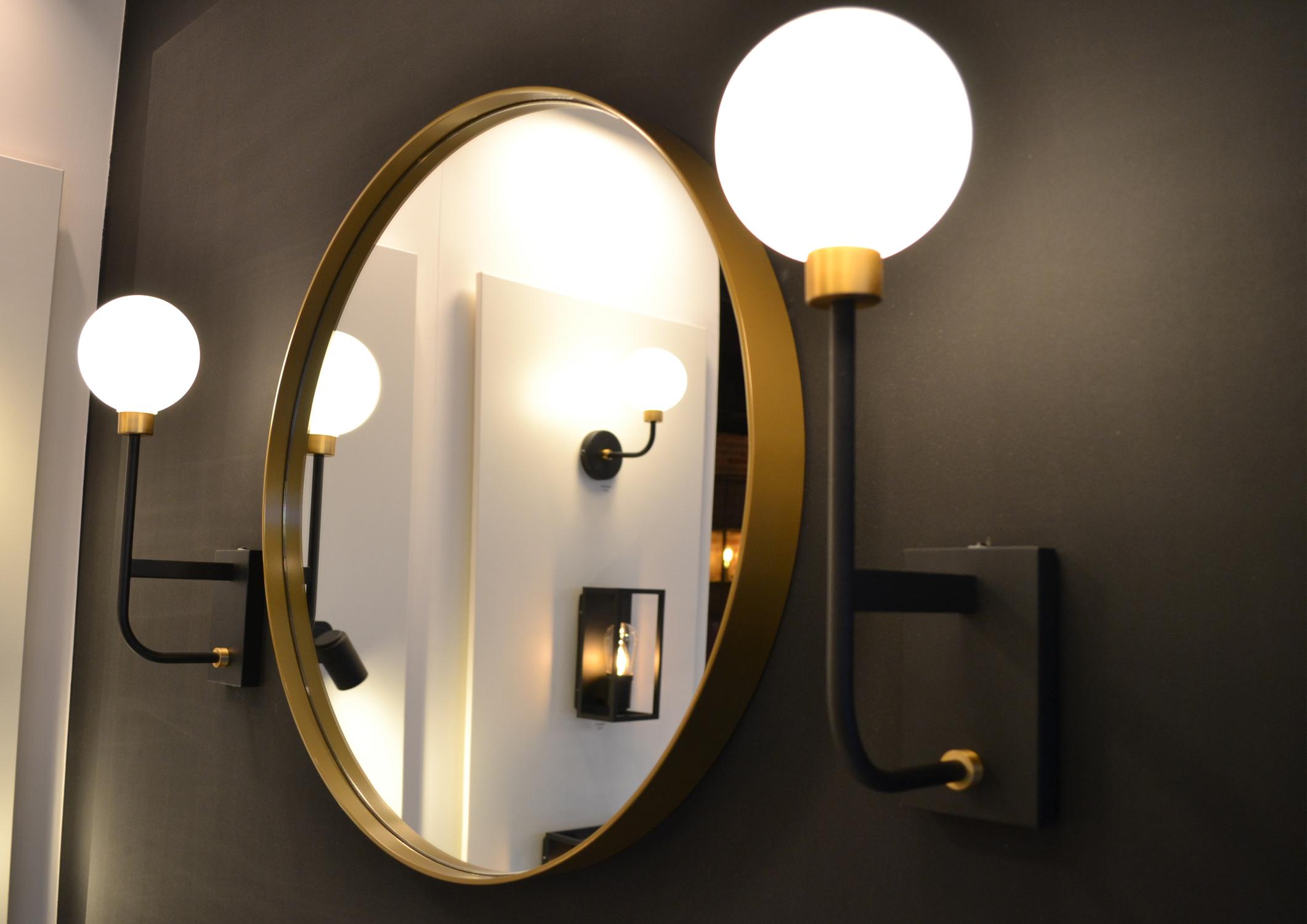 Berend Wall Lights - Matt Black/Opal