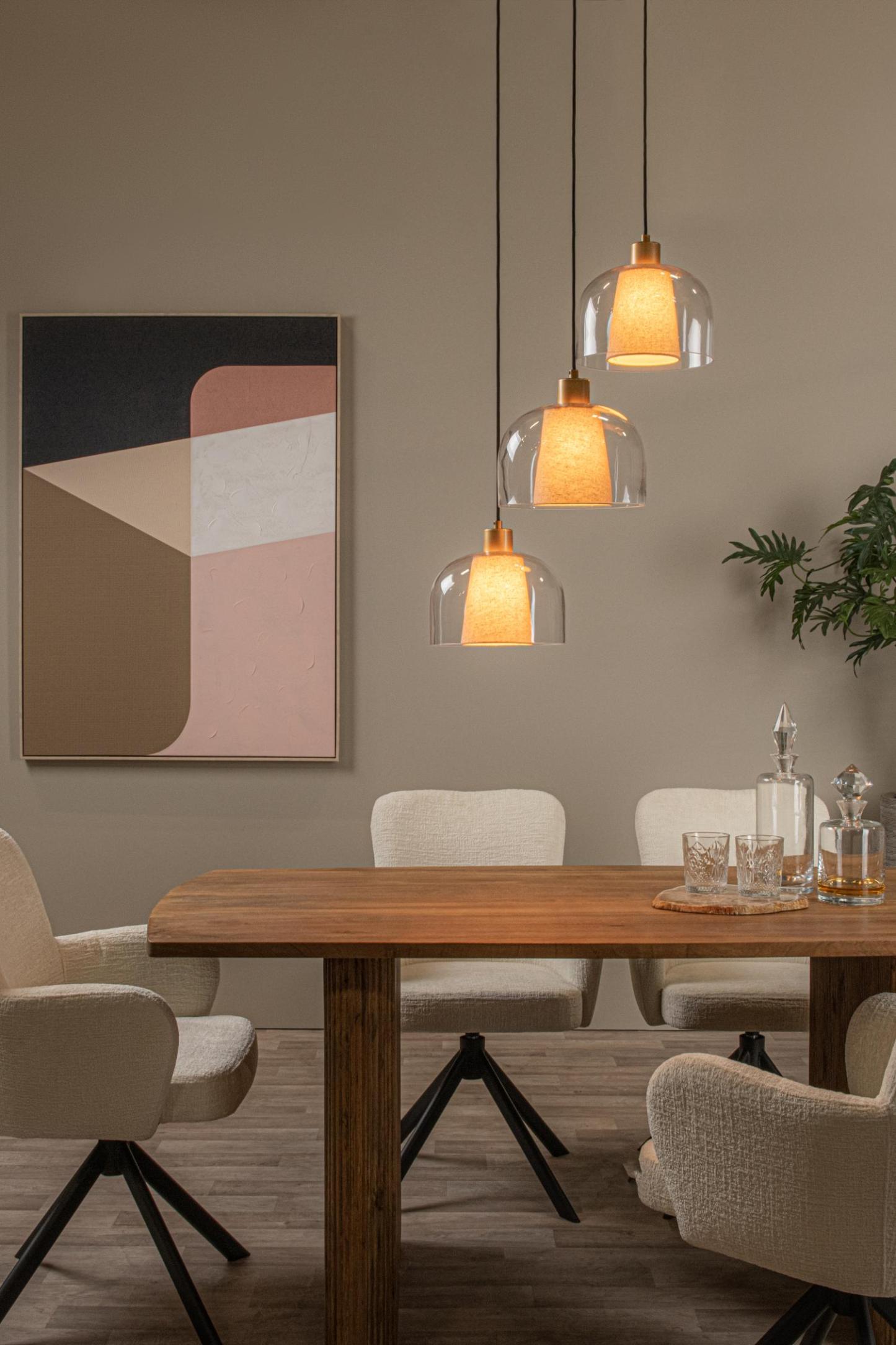 Gunhild Ceiling Lights - Matt Gold/Cream