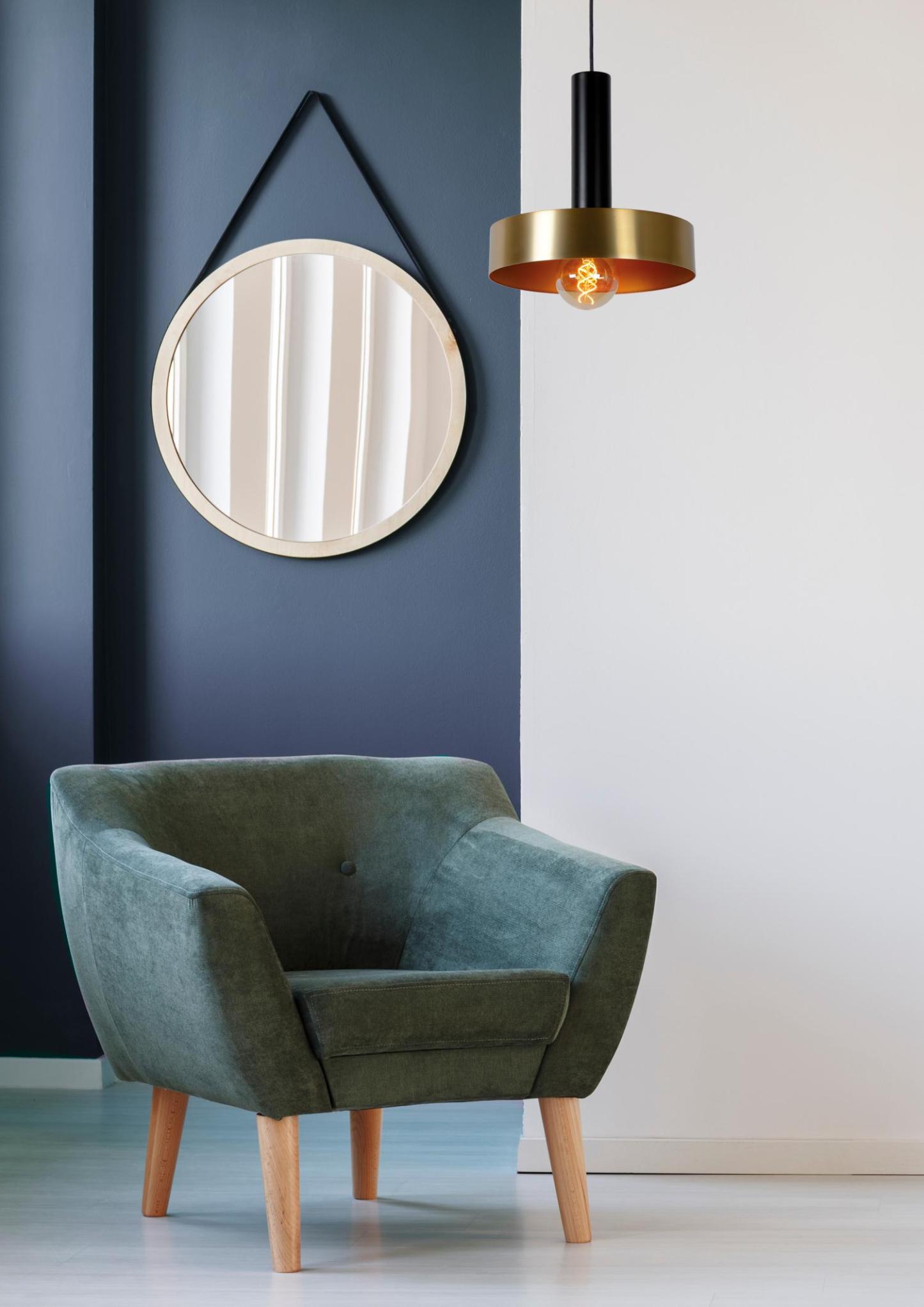 Giada Ceiling Lights - Matt Black/Brushed Gold - 300mm Diameter